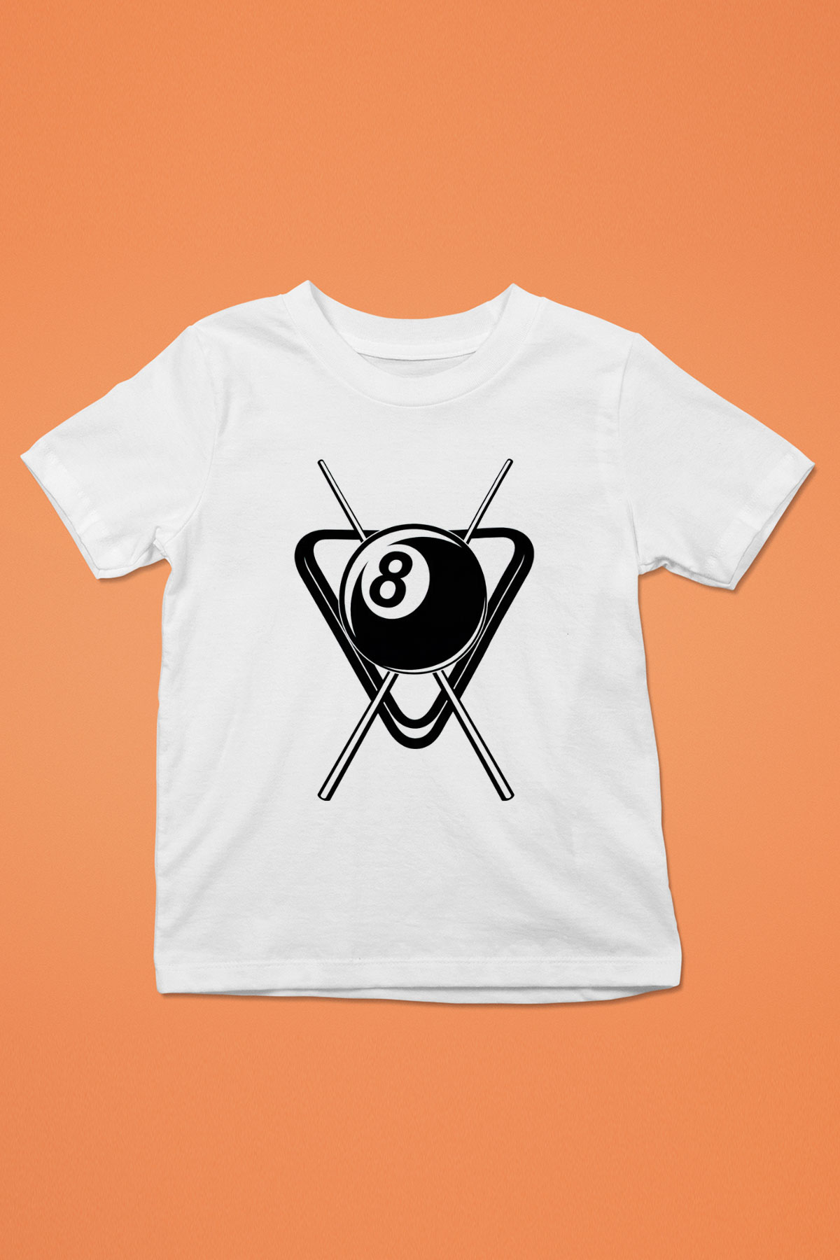 Bilardo Beyaz Unisex Çocuk Tişört