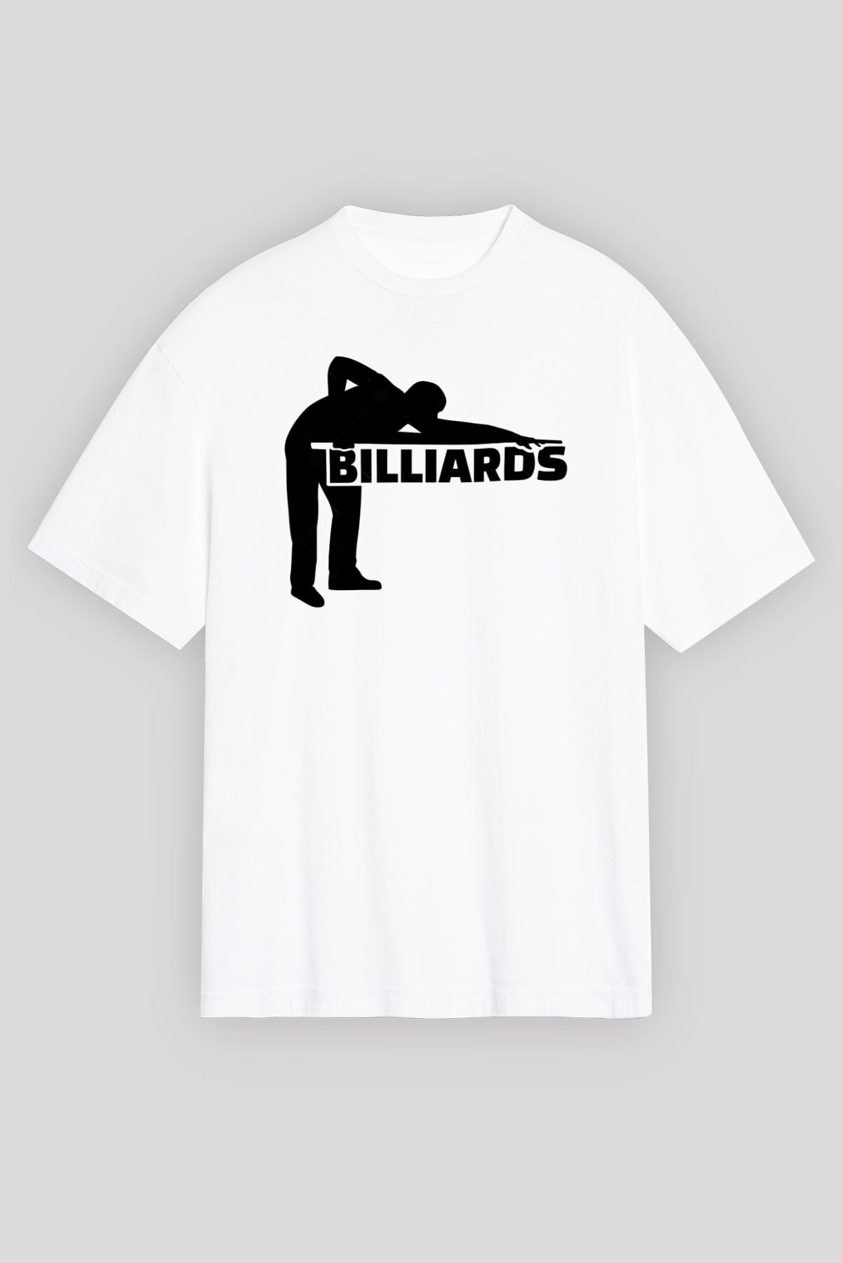 Bilardo Beyaz Oversize Tişört Oversize T-shirt - TişörtFabrikası
