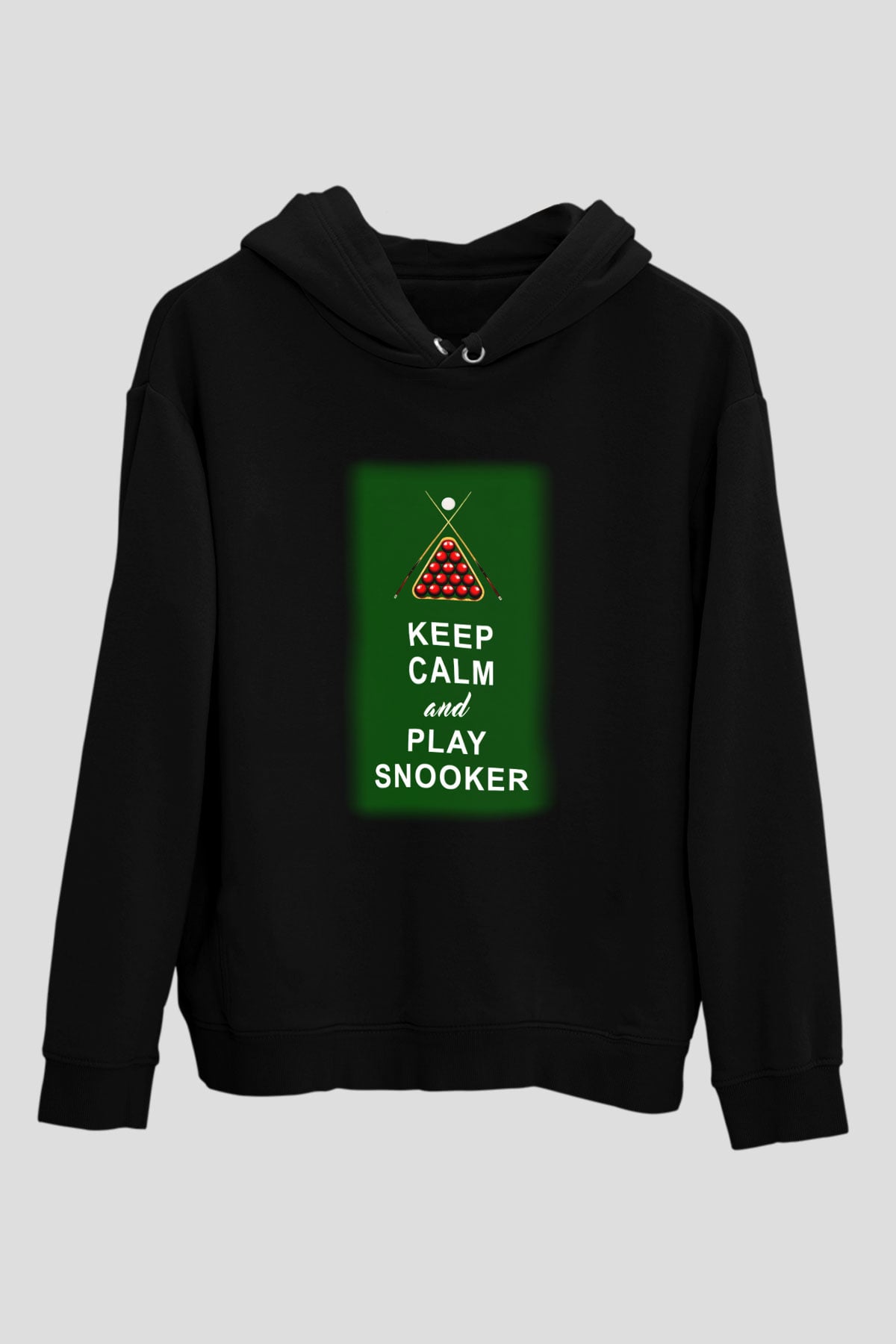 Bilardo Siyah Unisex Hoodie