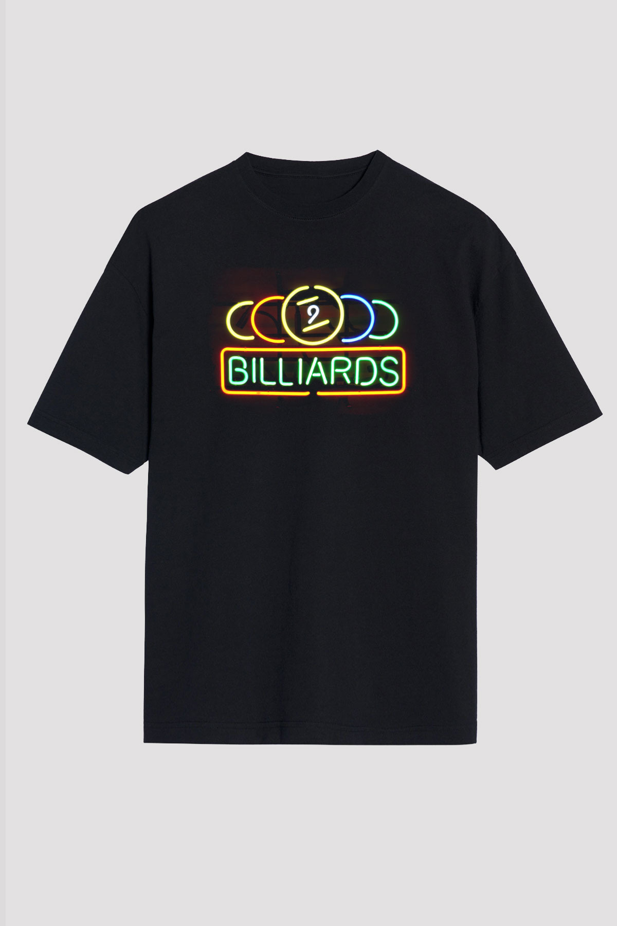 Bilardo Siyah Oversize Tişört Oversize T-shirt - TişörtFabrikası