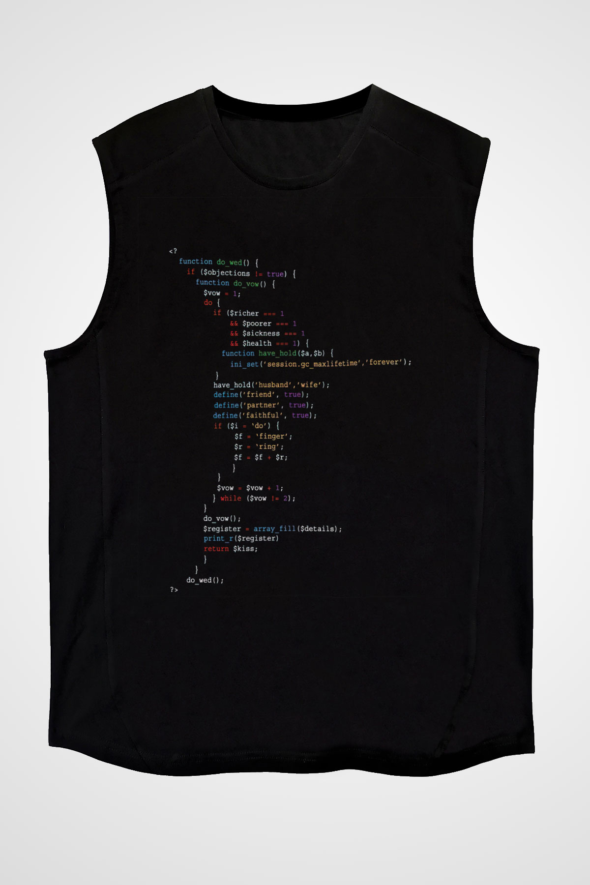 Bilgisayar programcısı Siyah Unisex Kolsuz Tişört