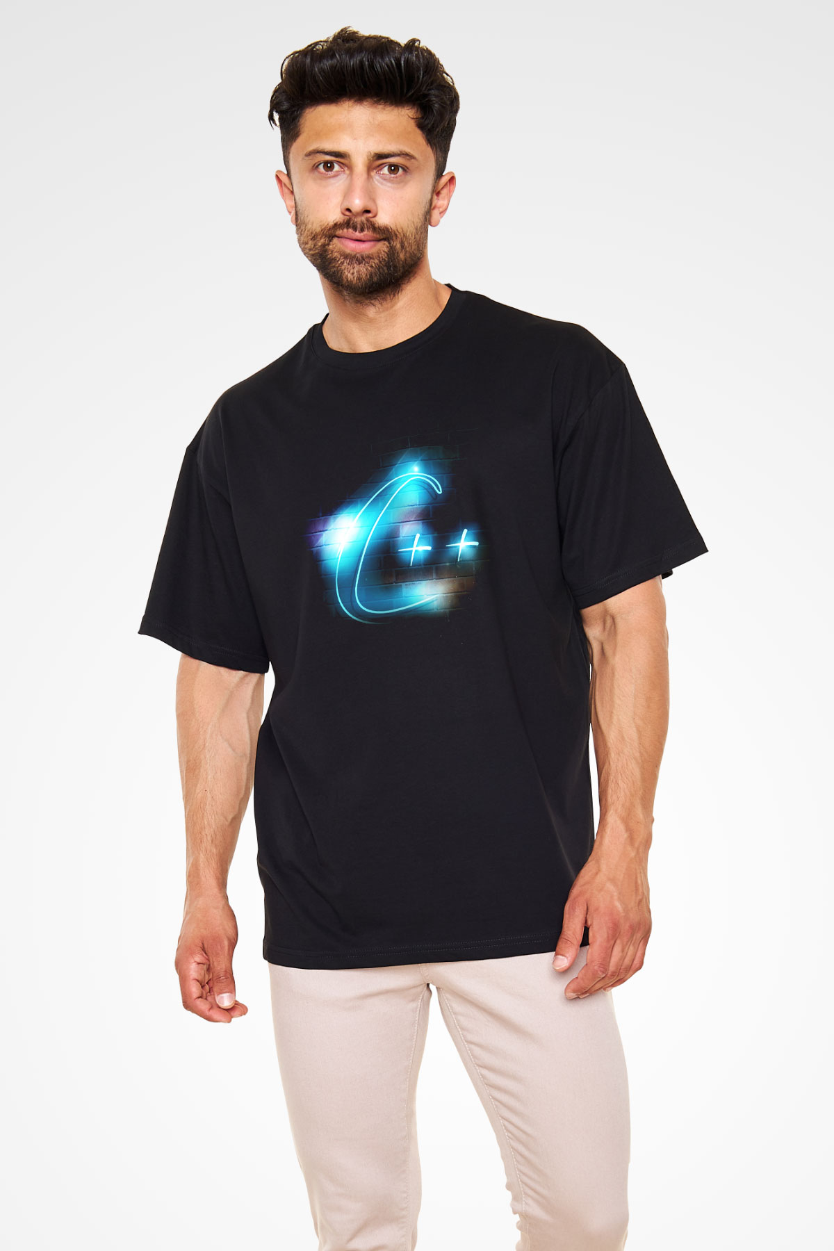 Bilgisayar programcısı Siyah Unisex Oversize Tişört T-Shirt