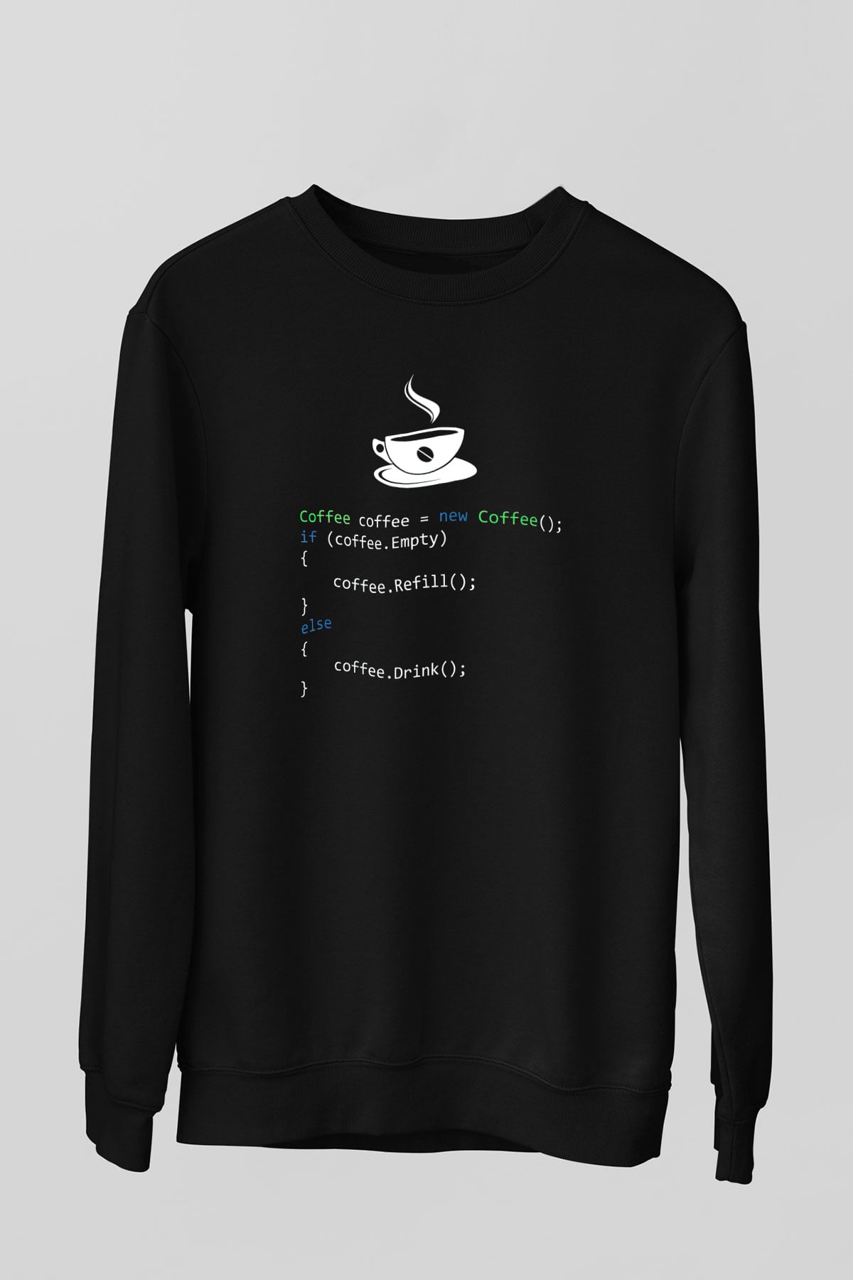 Bilgisayar programcısı Siyah Unisex Sweatshirt