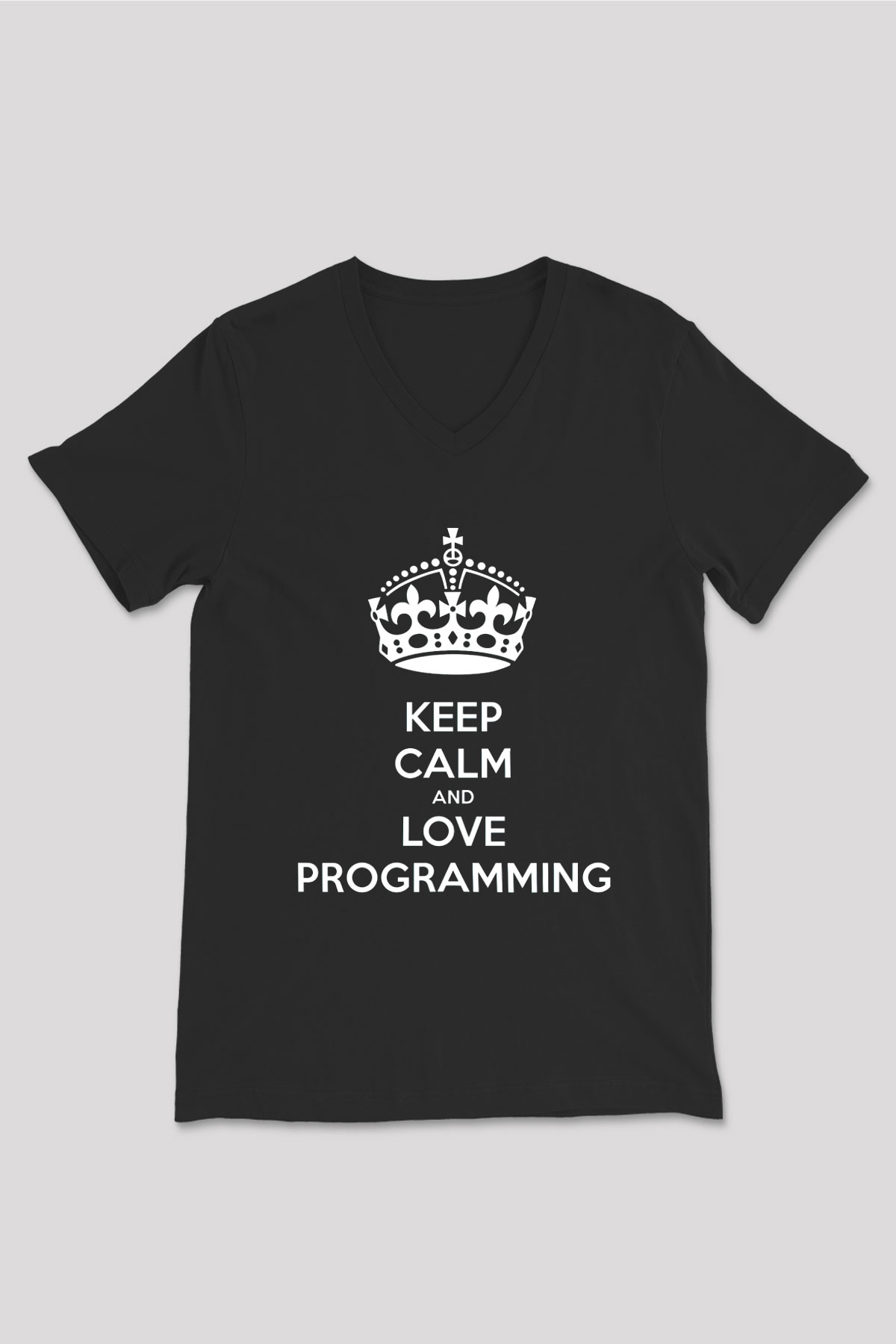 Bilgisayar programcısı Siyah Unisex V Yaka Tişört T-Shirt