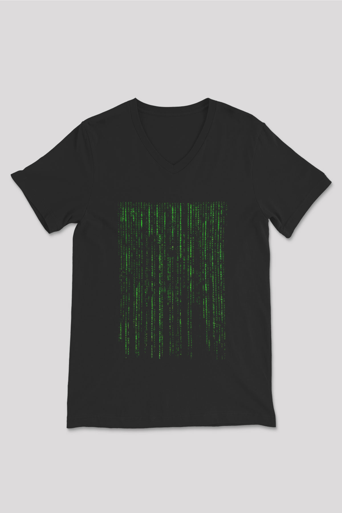 Bilgisayar programcısı Siyah Unisex V Yaka Tişört T-Shirt