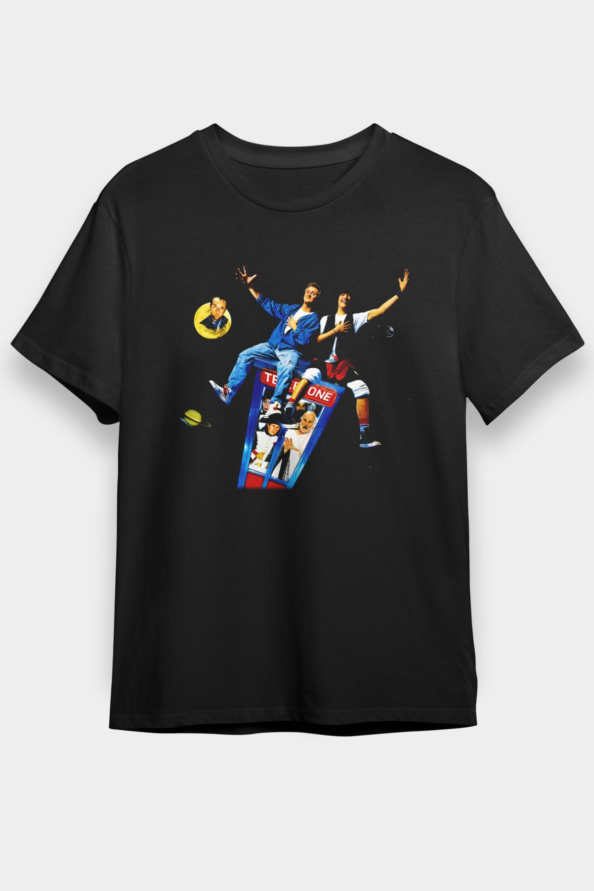 Bill and Teds Excellent Adventure Siyah Unisex Tişört