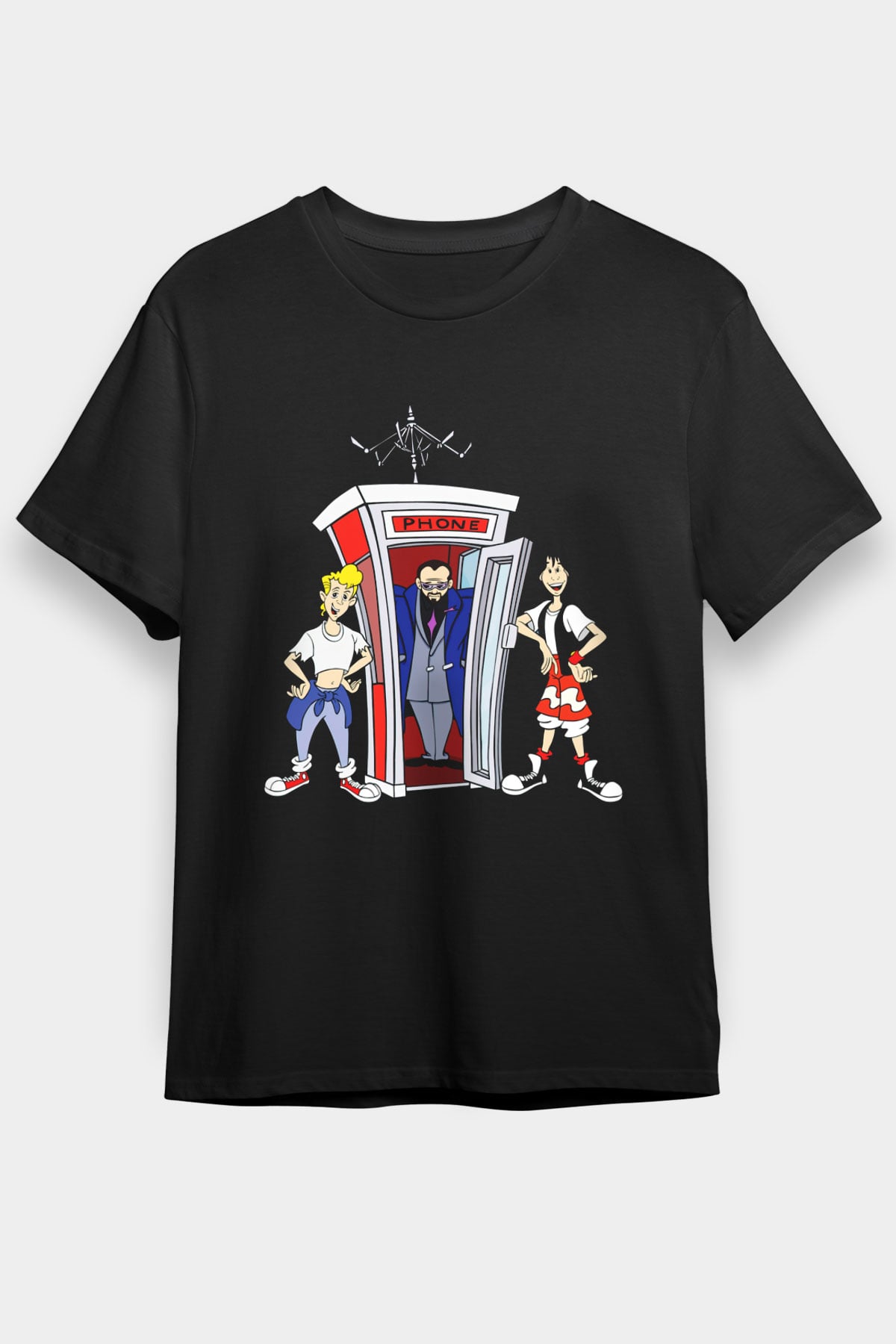 Bill and Teds Excellent Adventure Siyah Unisex Tişört
