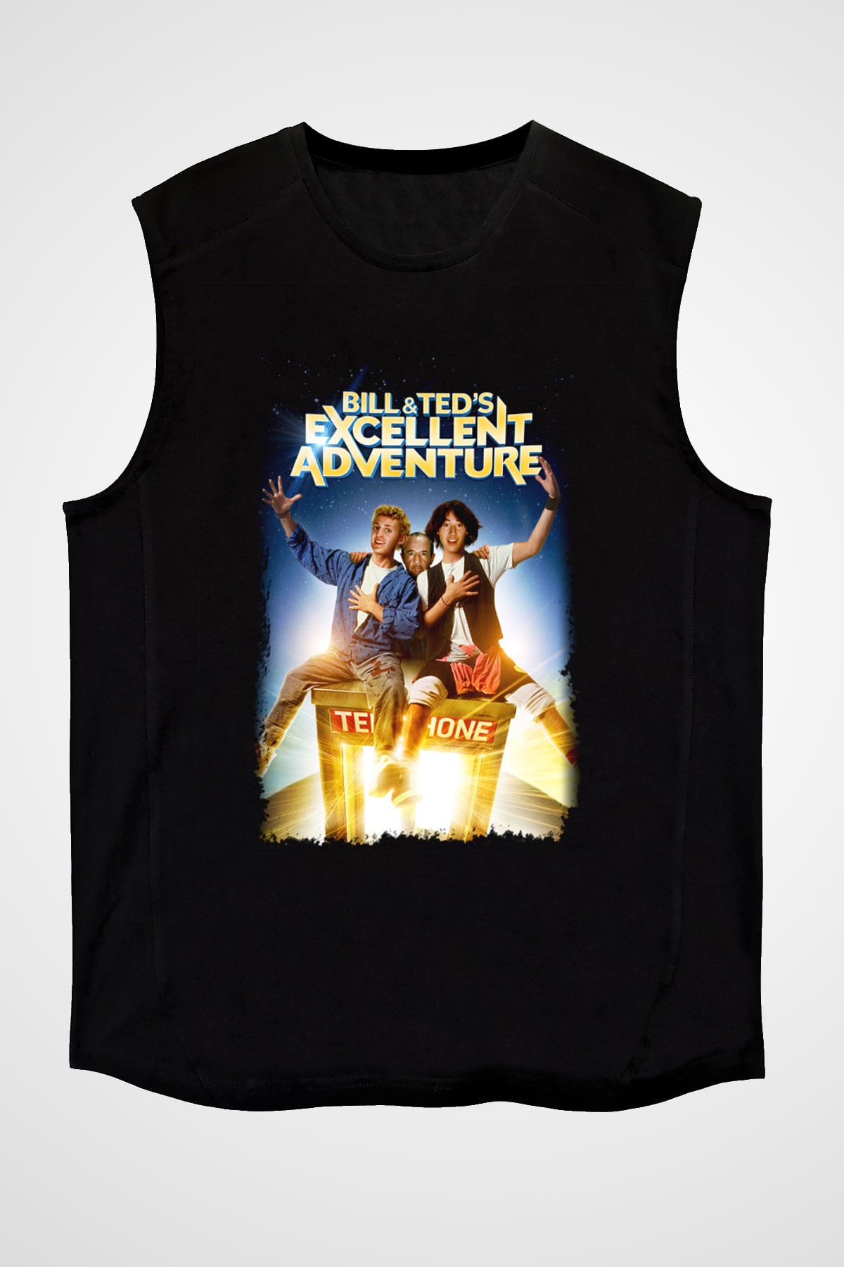 Bill and Teds Excellent Adventure Siyah Unisex Kolsuz Tişört
