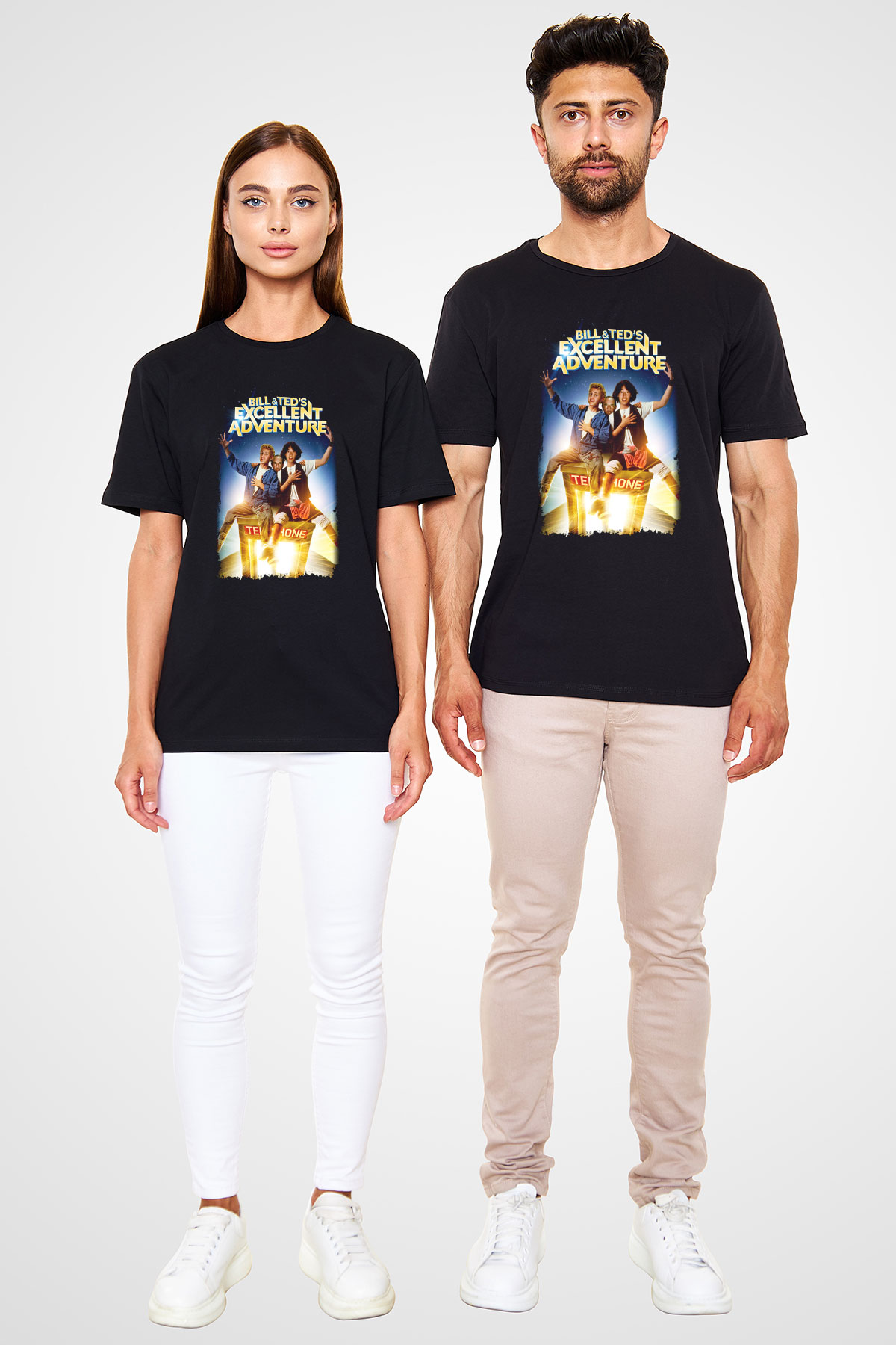 Bill and Teds Excellent Adventure Siyah Unisex Tişört