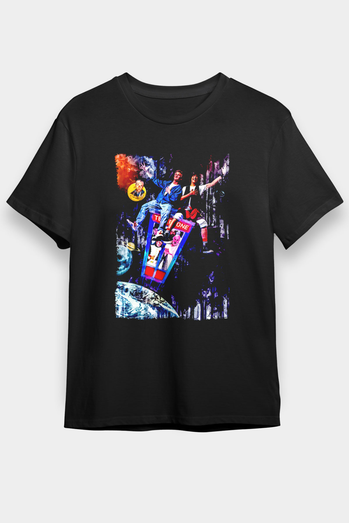 Bill and Teds Excellent Adventure Siyah Unisex Tişört