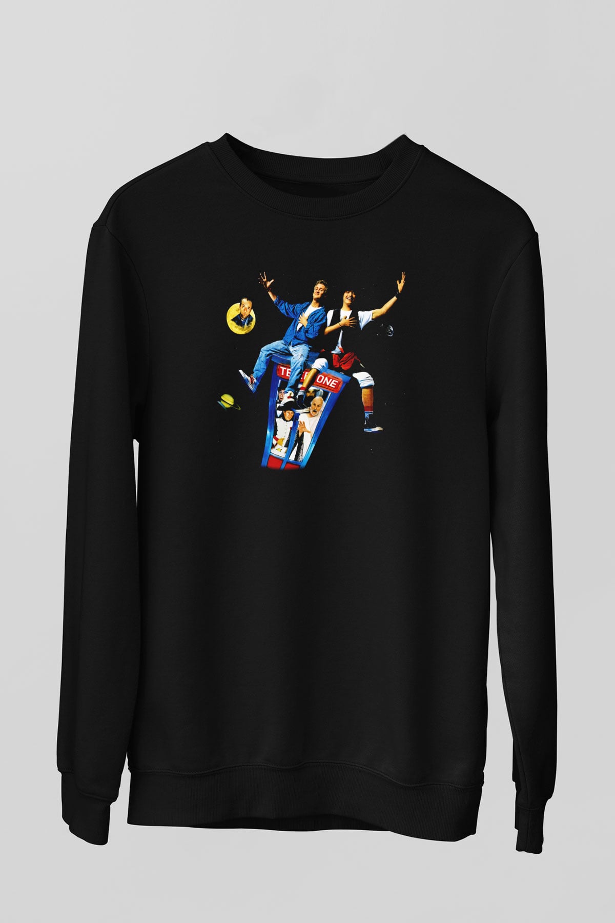 Bill and Teds Excellent Adventure Siyah Unisex Sweatshirt