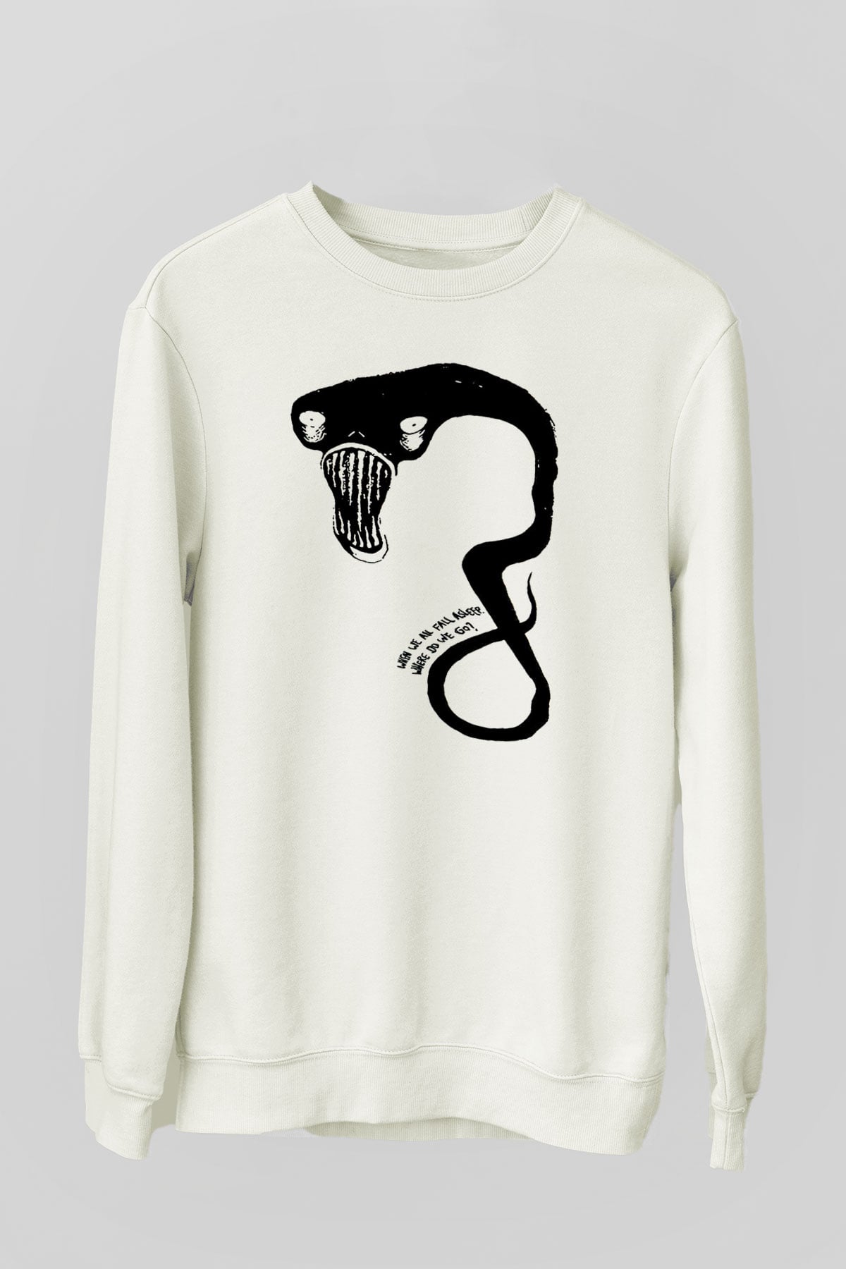 Billie Eilish Baskılı Beyaz Unisex Sweatshirt