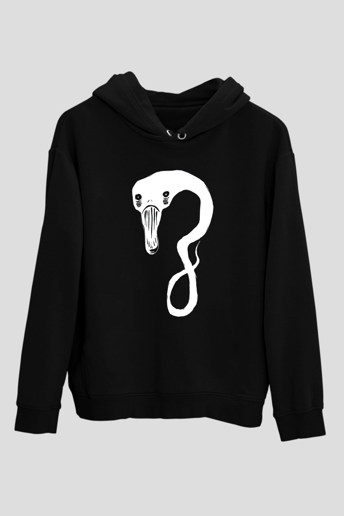 Billie Eilish Baskılı Unisex Siyah Hoodie