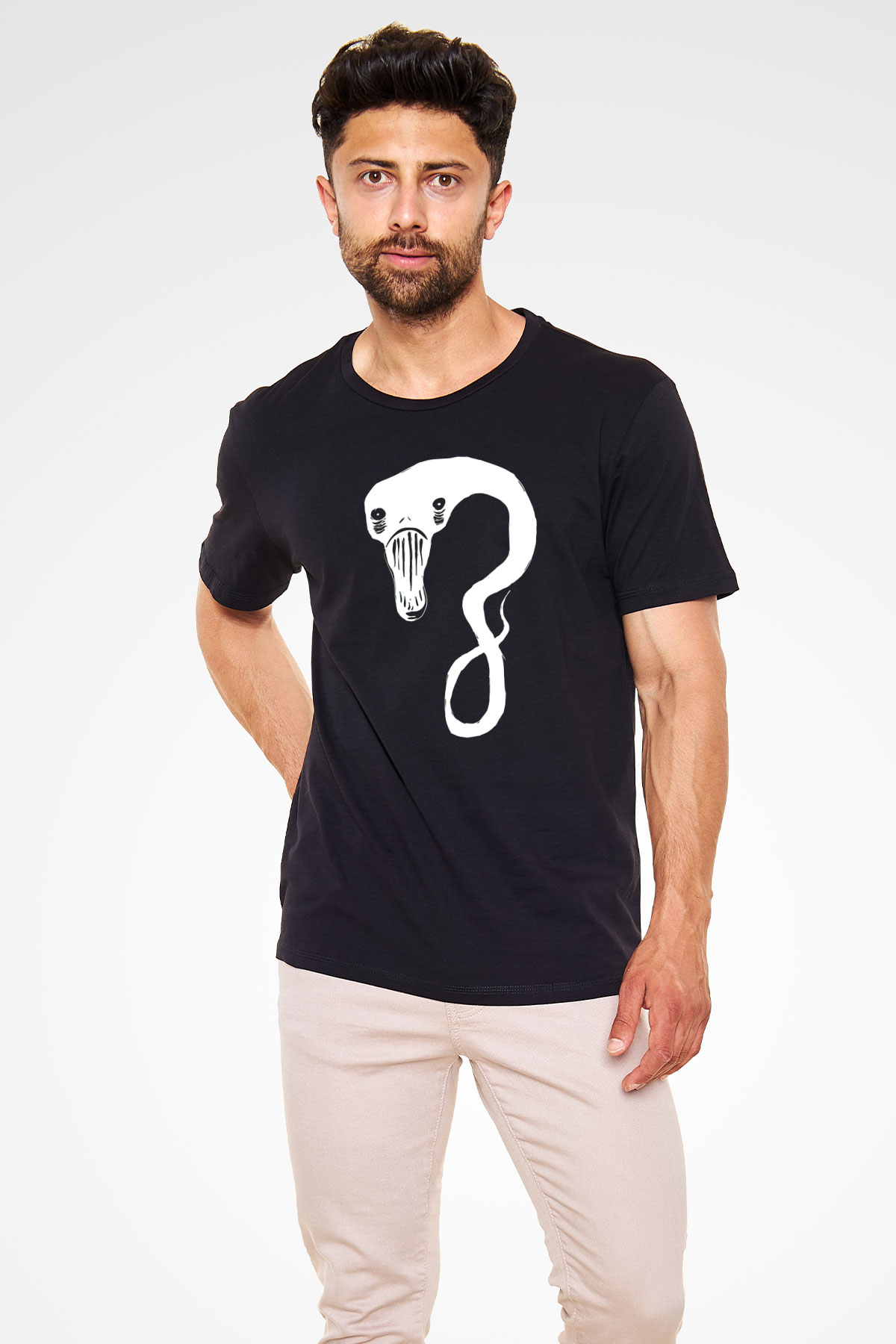 Billie Eilish Baskılı Unisex Siyah Tişört - Tshirt