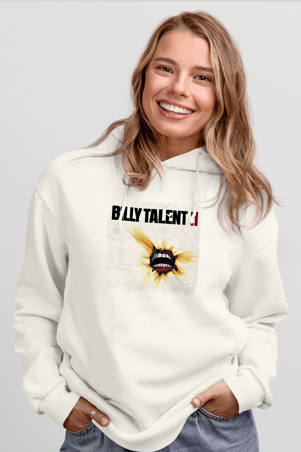 Billy Talent Baskılı Unisex Beyaz Hoodie