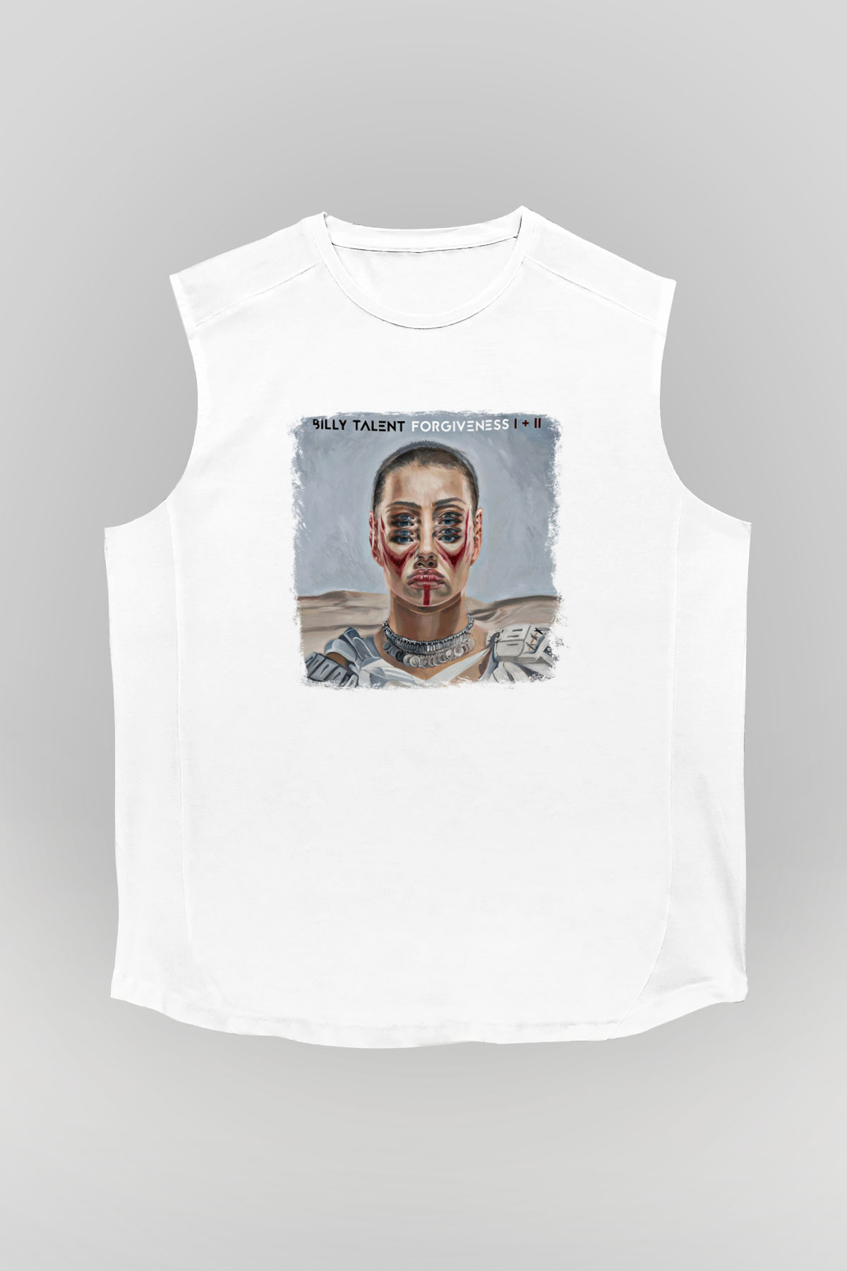 Billy Talent Baskılı Unisex Beyaz Kolsuz Tişört