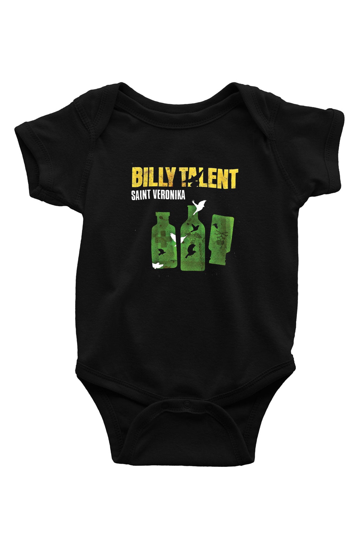 Billy Talent Baskılı Unisex Siyah Bebek Body - Zıbın