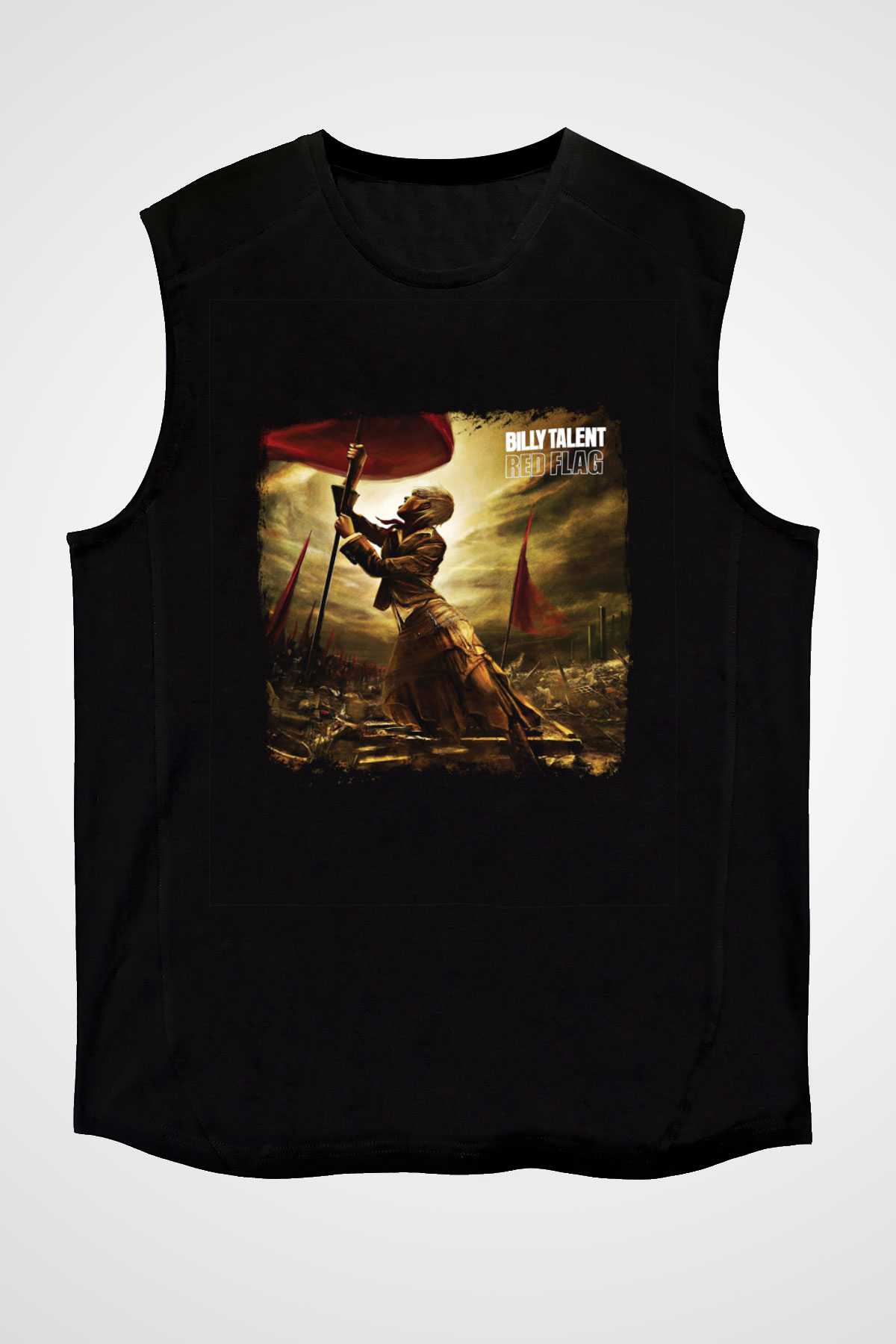 Billy Talent Baskılı Unisex Siyah Kolsuz Tişört