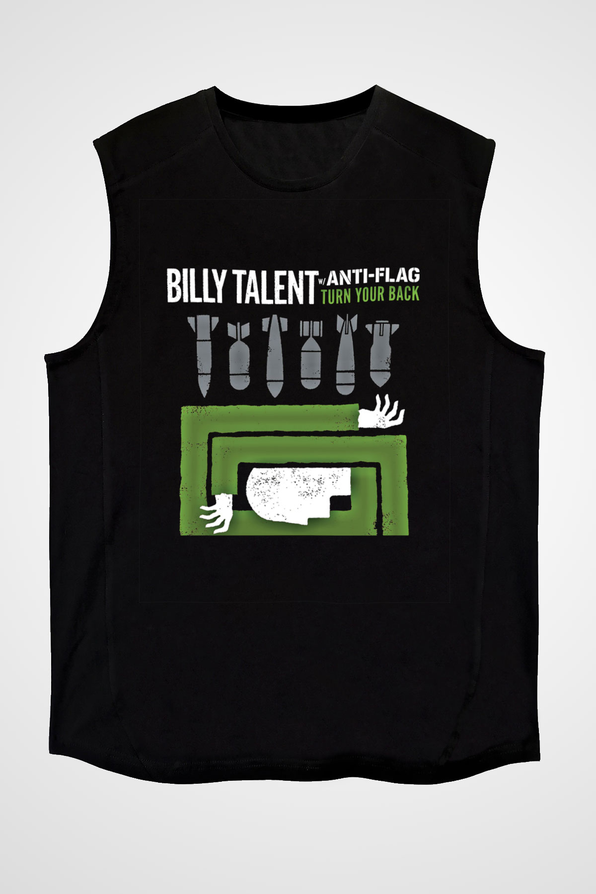 Billy Talent Baskılı Unisex Siyah Kolsuz Tişört
