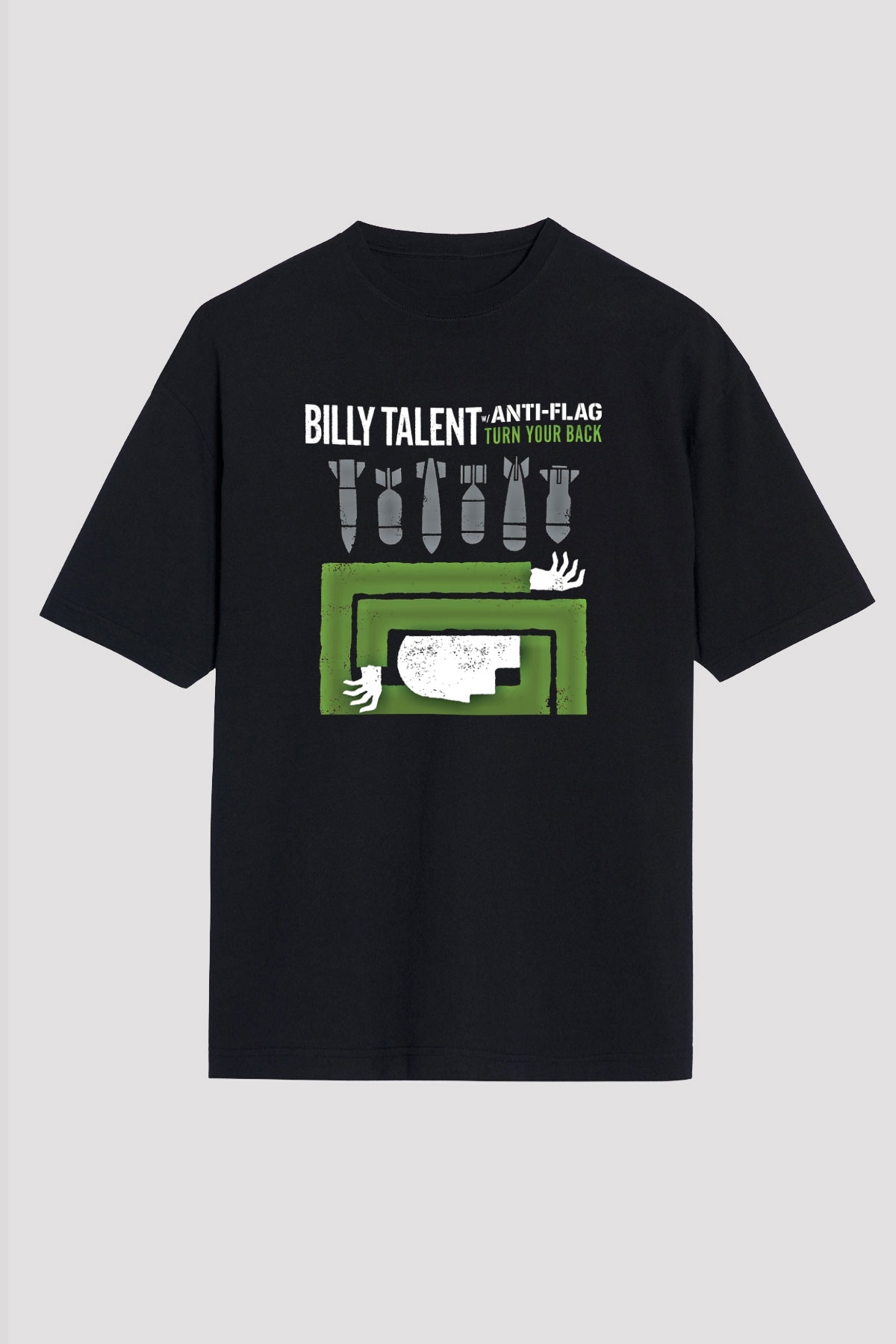 Billy Talent Baskılı Unisex Siyah Oversize Tişört