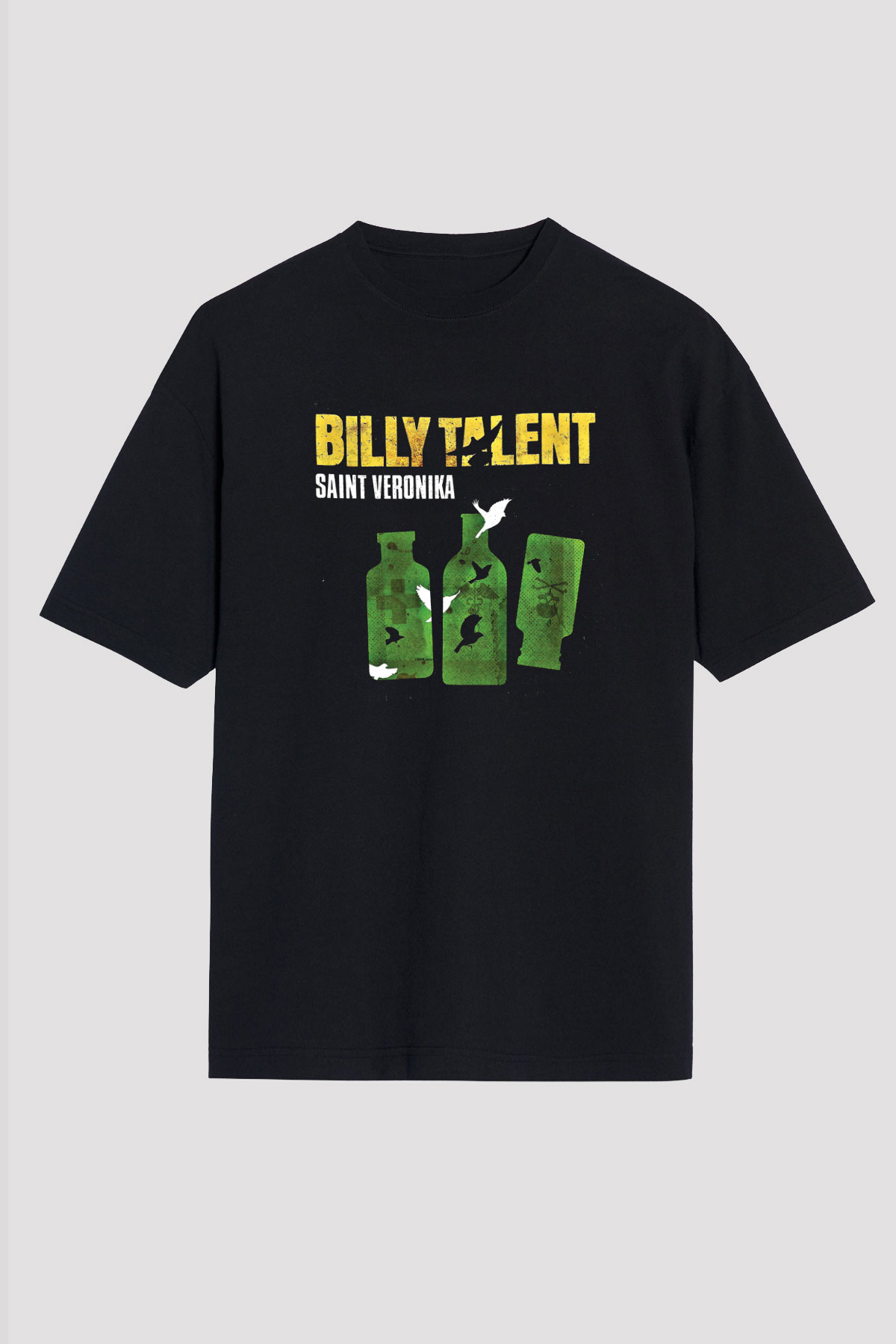 Billy Talent Baskılı Unisex Siyah Oversize Tişört