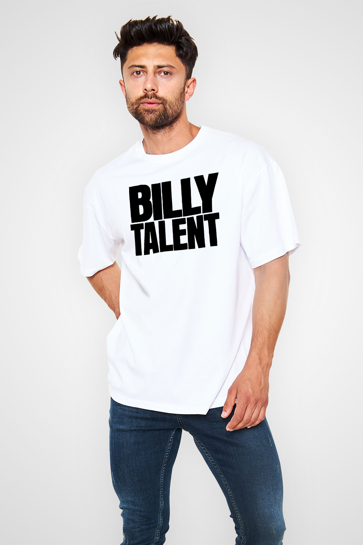 Billy Talent Beyaz Oversize Tişört Oversize T-shirt - TişörtFabrikası