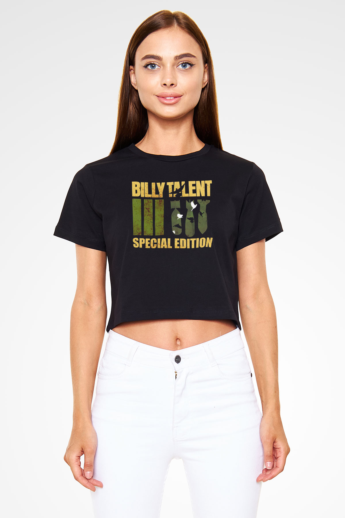 Billy Talent Siyah  Crop Top Tişört
