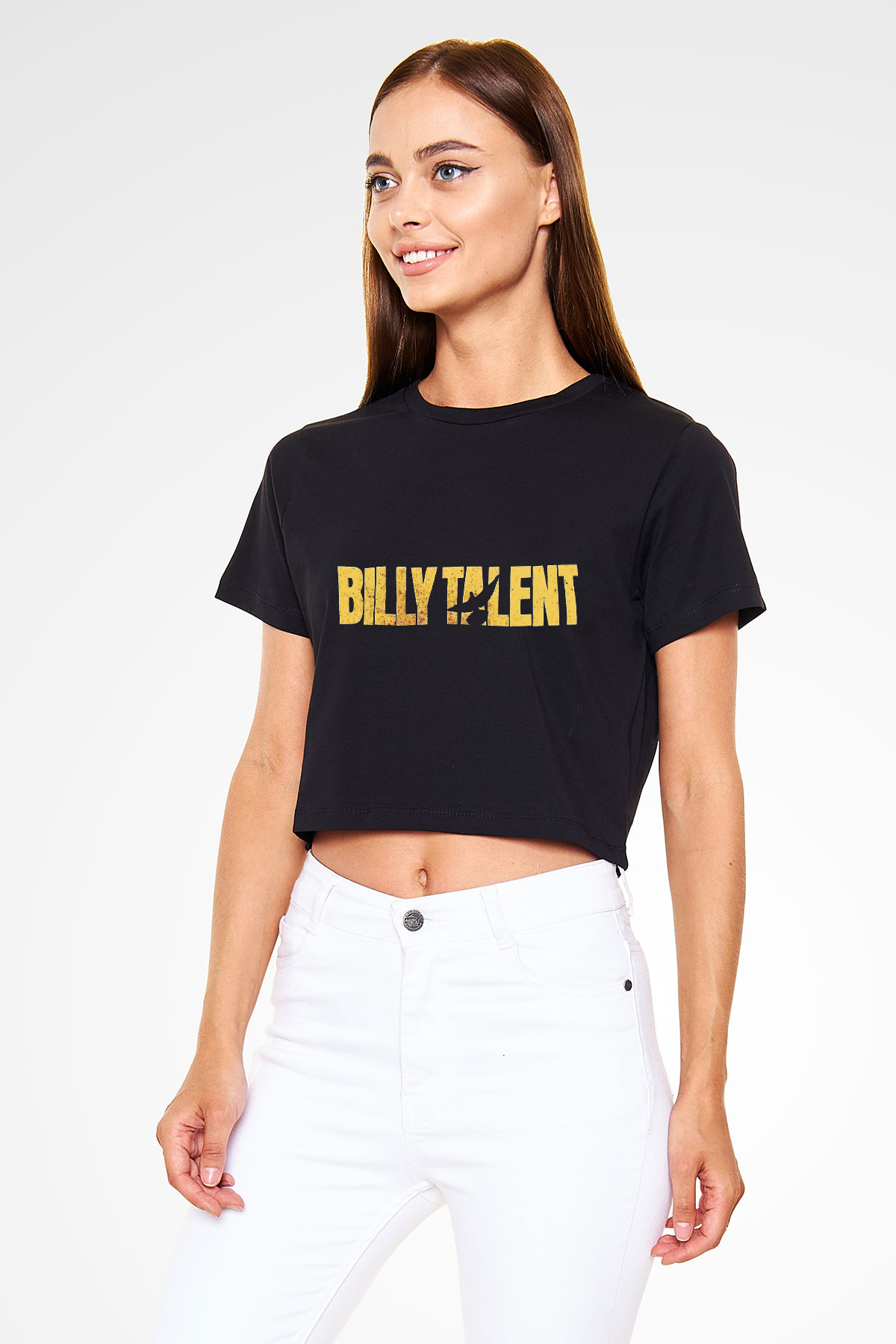 Billy Talent Siyah Crop Top Tişört