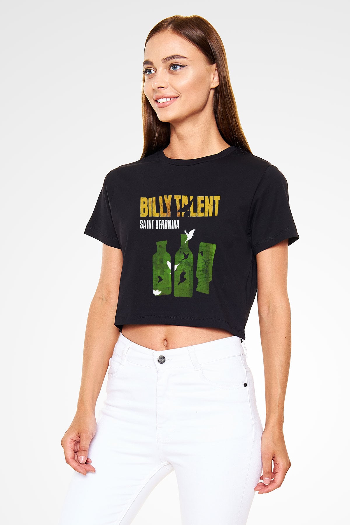 Billy Talent Siyah Crop Top Tişört