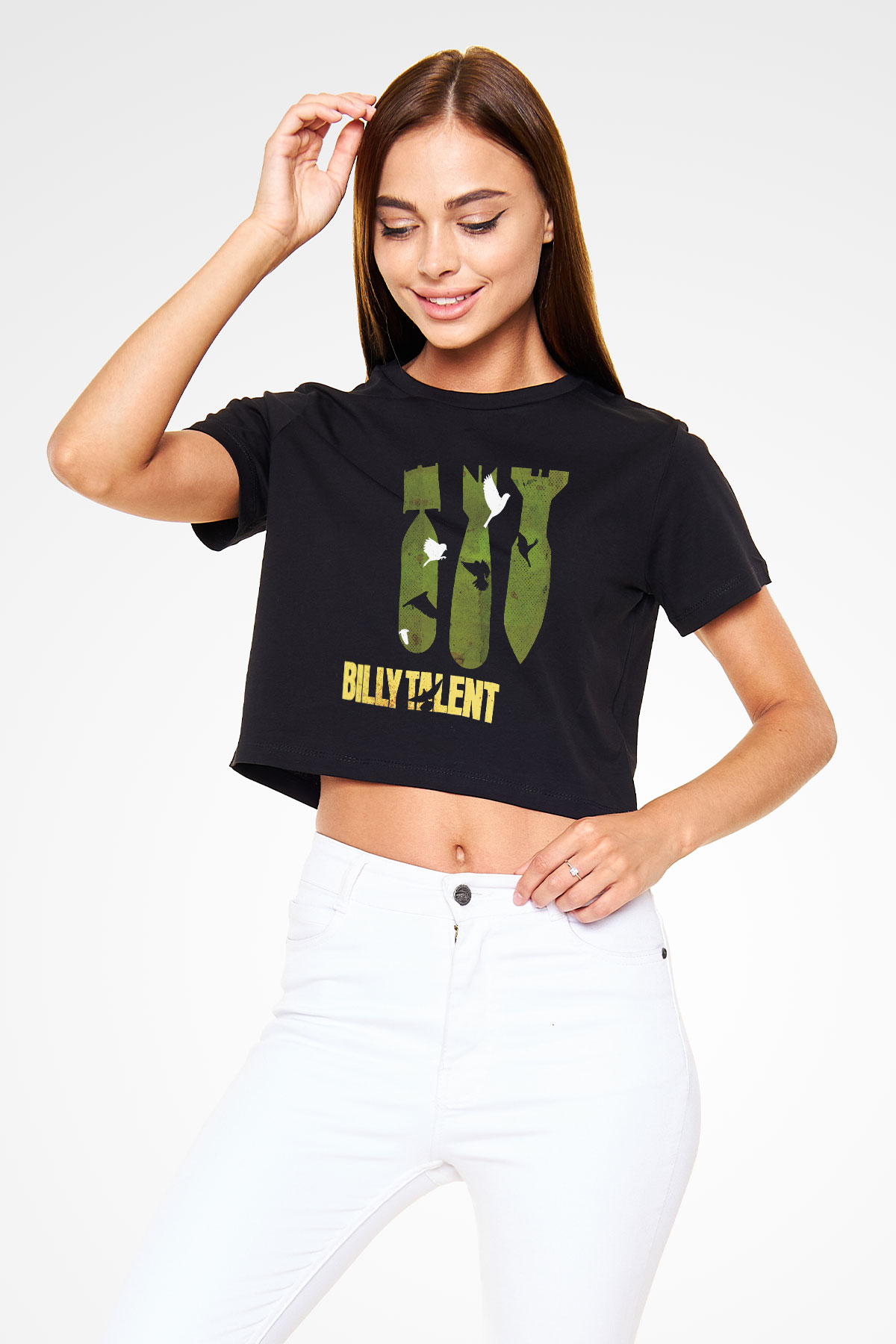 Billy Talent Siyah Crop Top Tişört