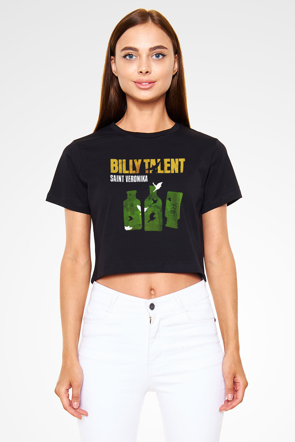 Billy Talent Siyah Crop Top Tişört