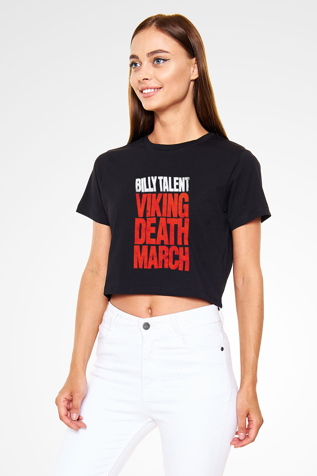 Billy Talent Siyah Crop Top Tişört