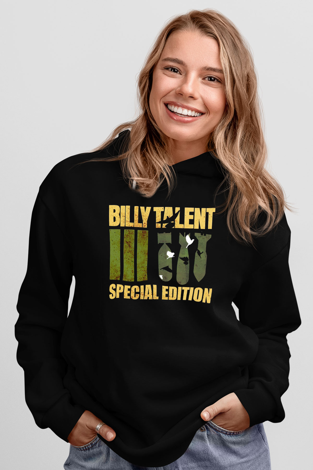 Billy Talent Siyah Unisex Kapüşonlu Sweatshirt
