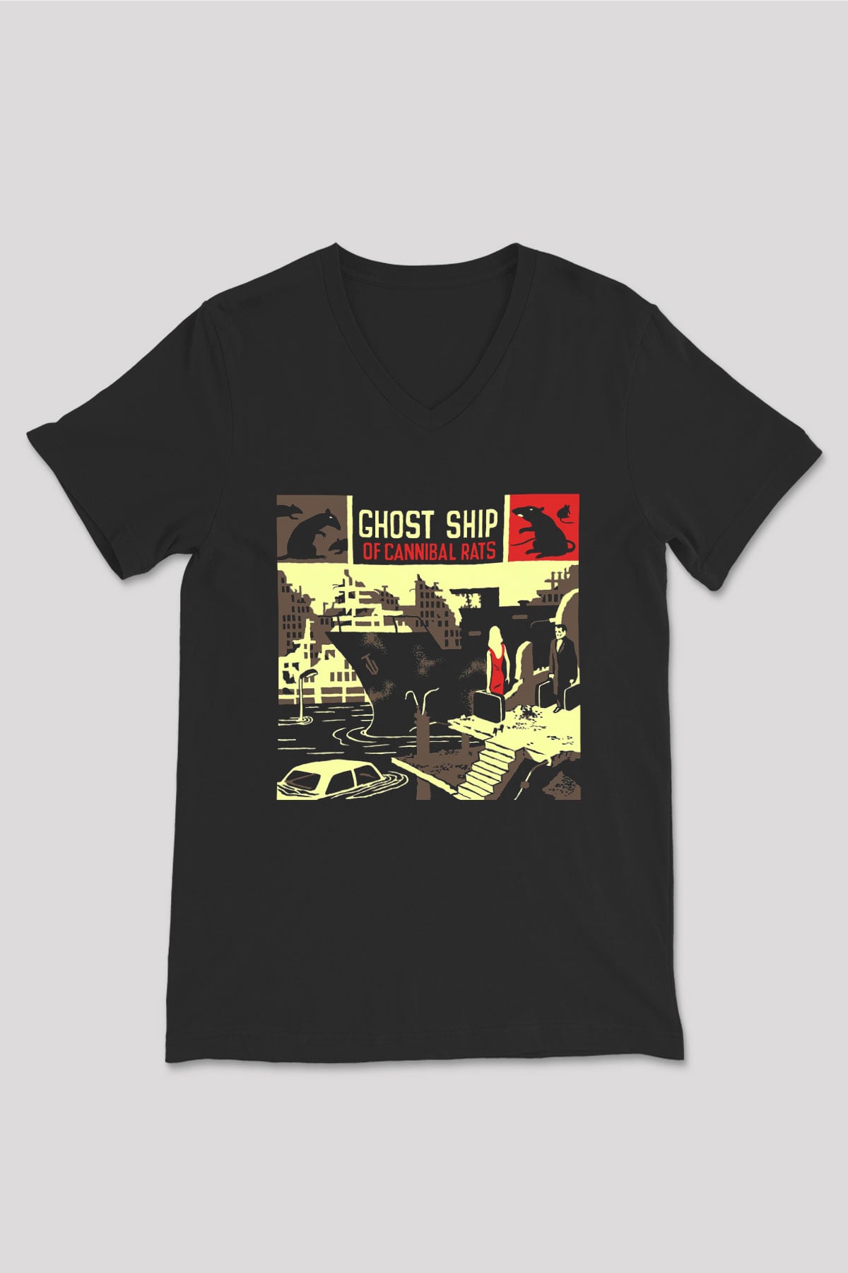 Billy Talent Siyah Unisex V Yaka Tişört T-Shirt