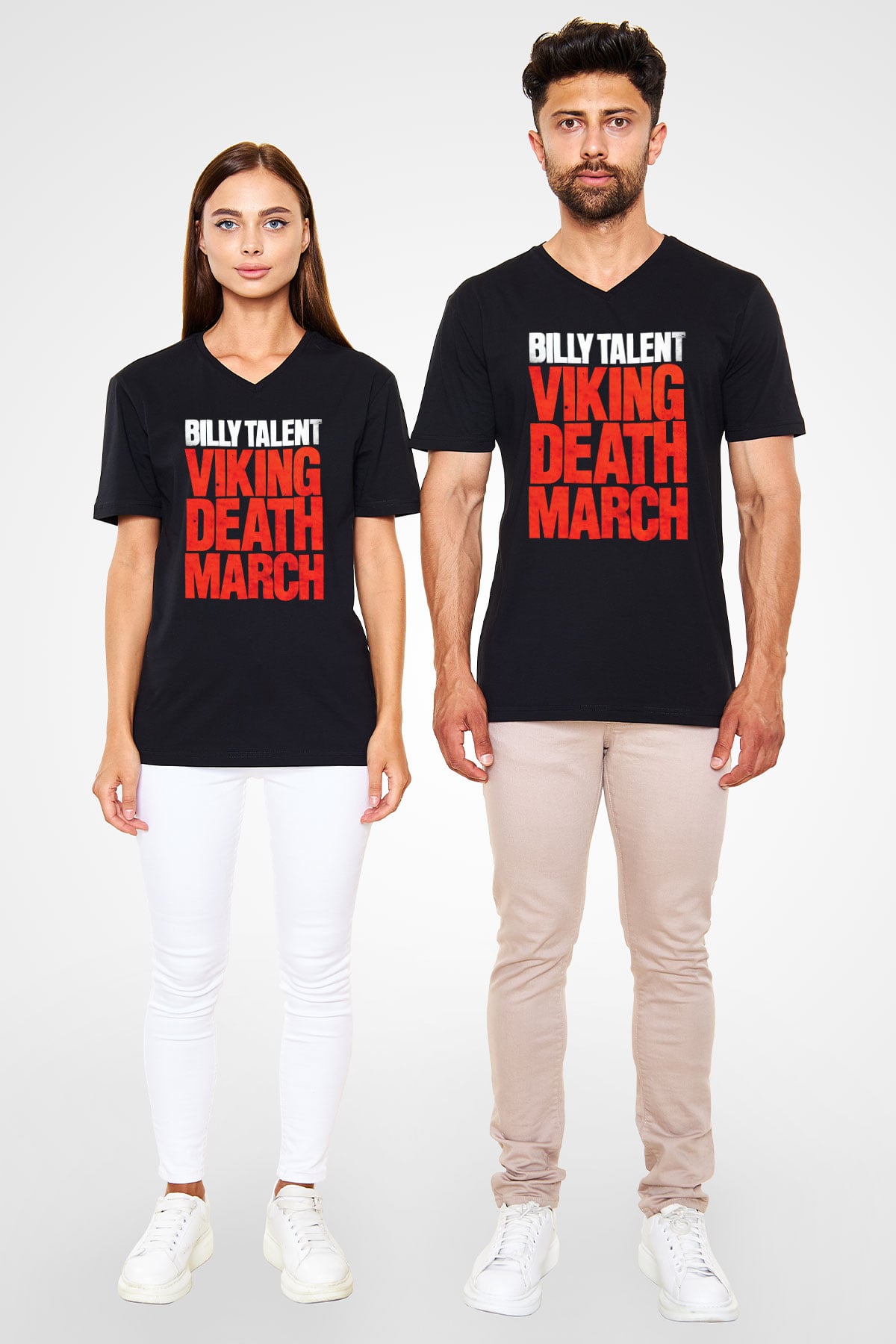 Billy Talent Siyah Unisex V Yaka Tişört T-Shirt