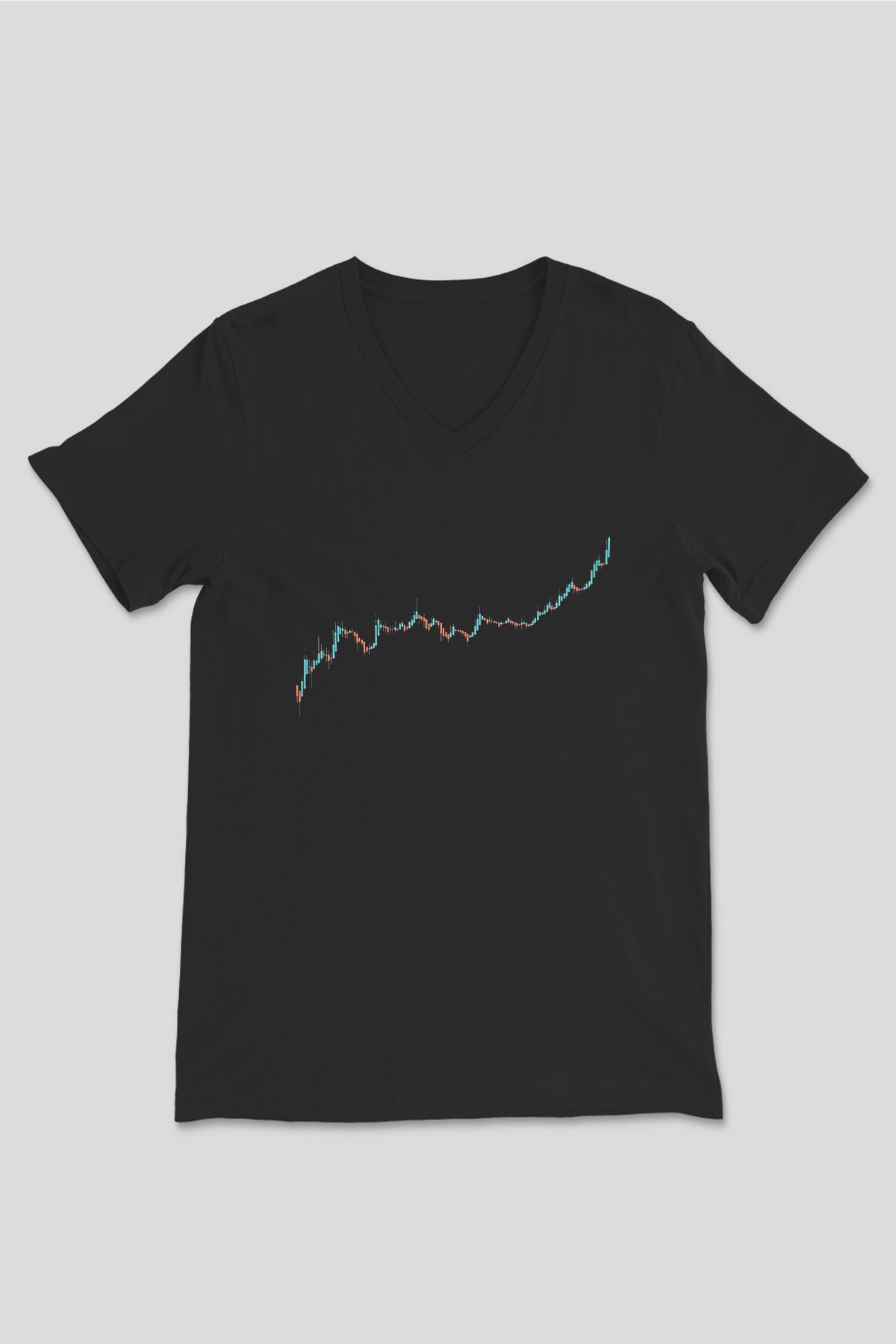 Binance Baskılı Unisex Siyah V Yaka Tişört - Tshirt