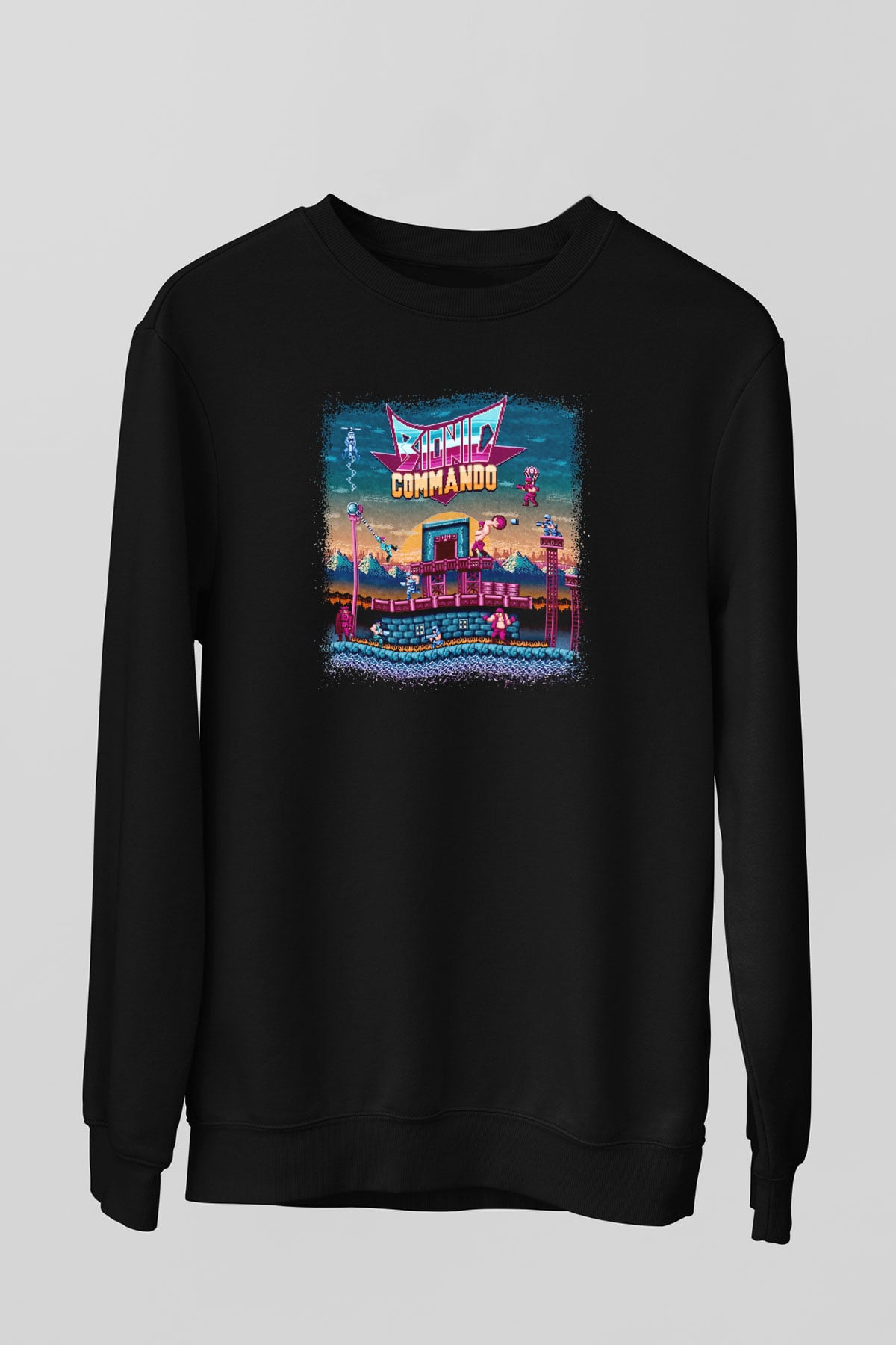 Bionic Commando Siyah Unisex  Sweatshirt
