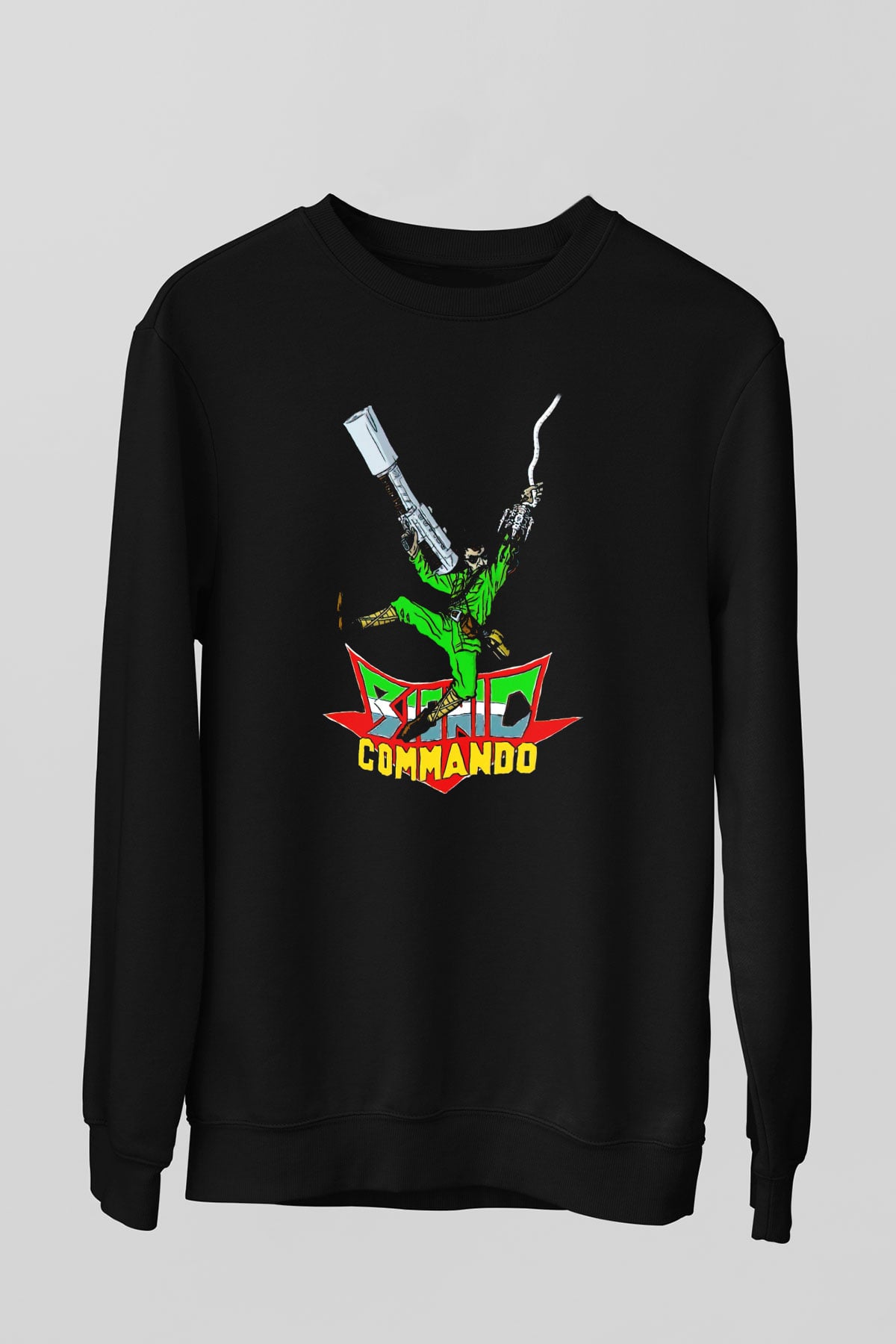 Bionic Commando Siyah Unisex  Sweatshirt