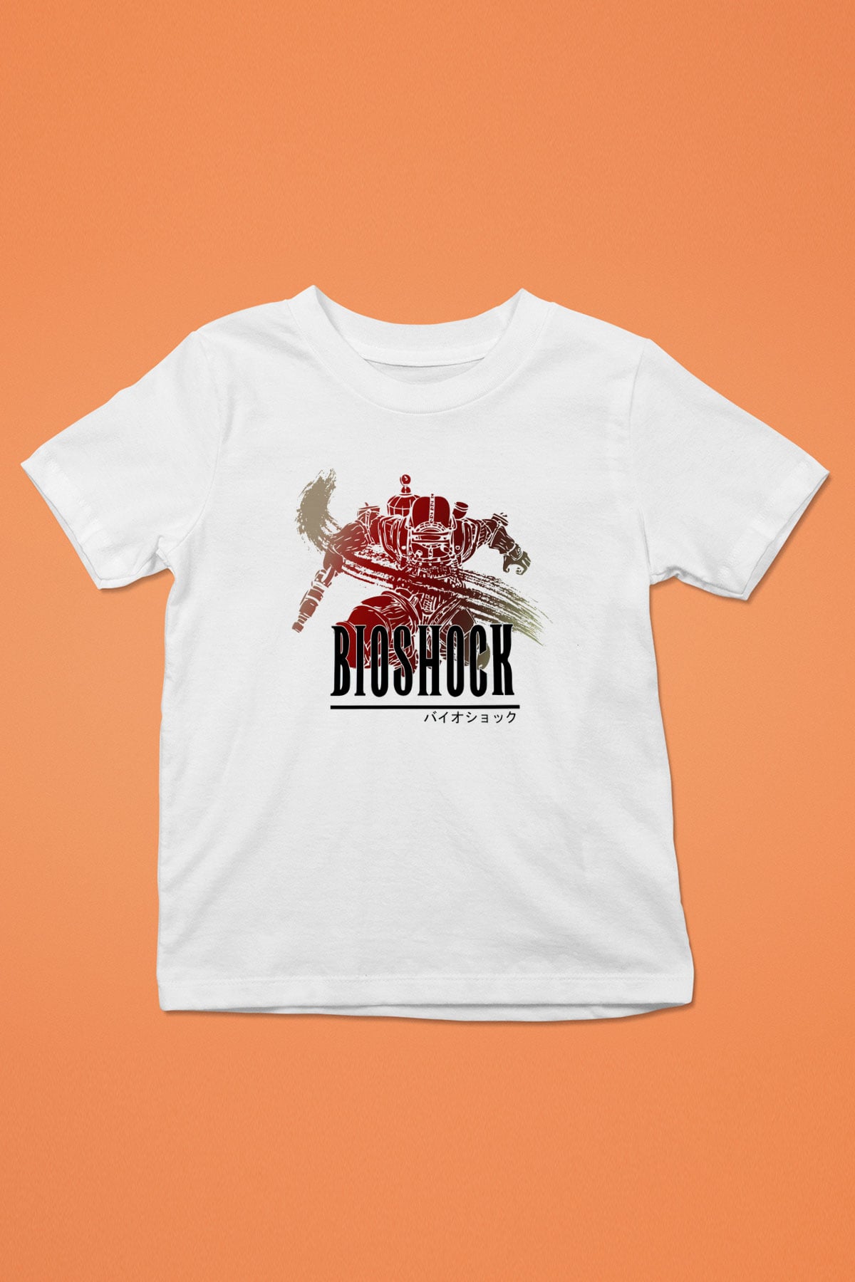 BioShock Baskılı Beyaz Unisex Çocuk Tişört