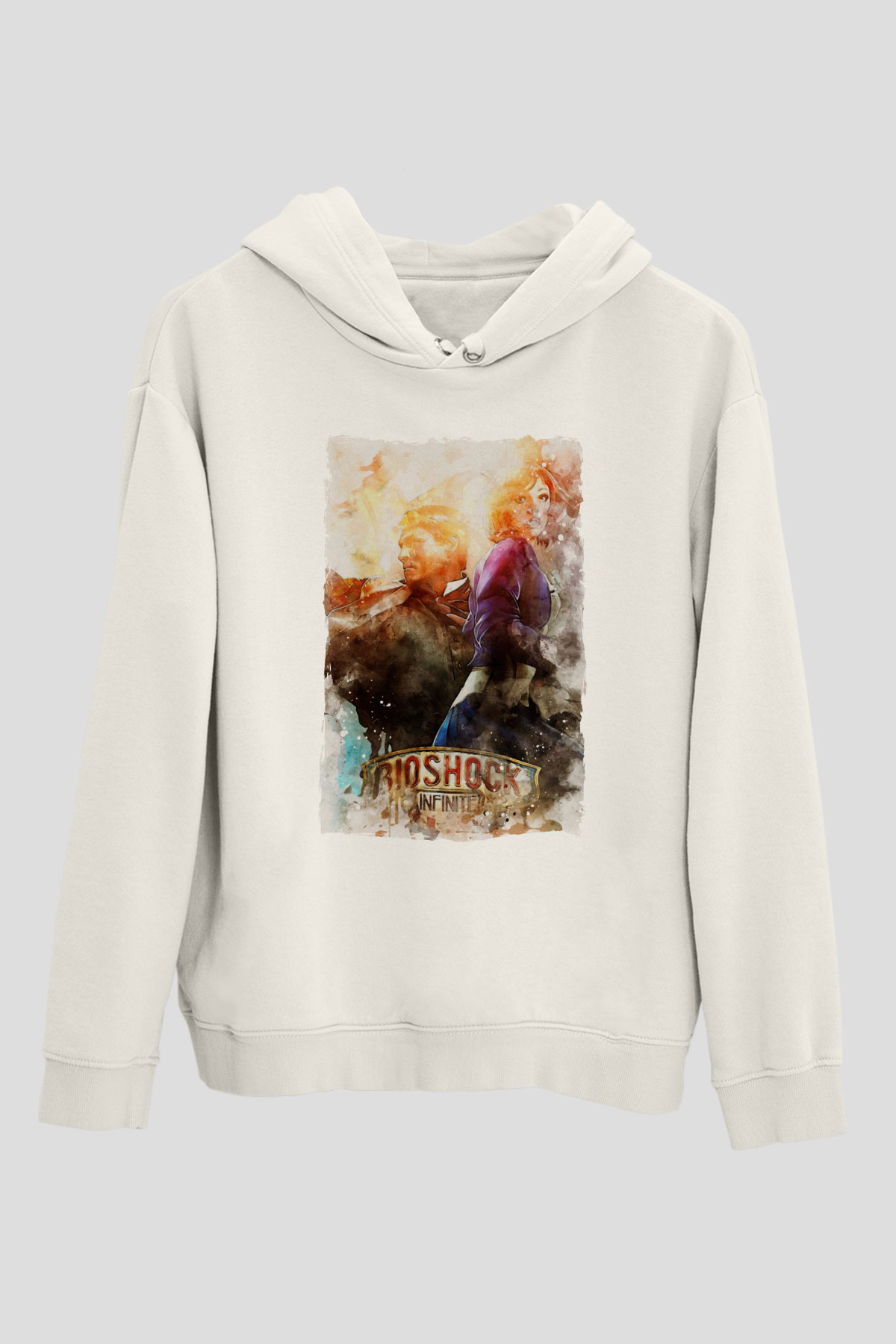 BioShock Beyaz Unisex Hoodie