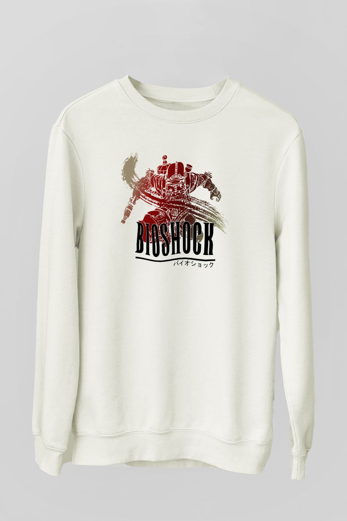 BioShock Beyaz Unisex Sweatshirt
