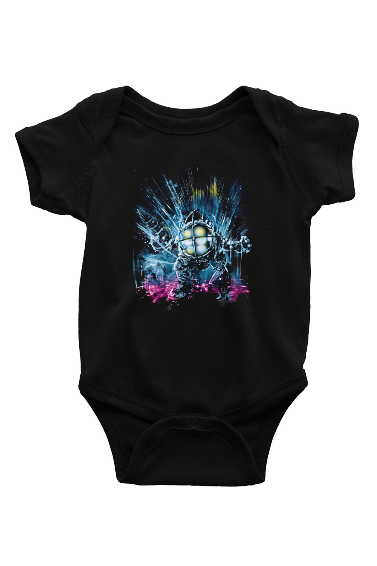 Bioshock James Baskılı Unisex Siyah Bebek Body - Zıbın
