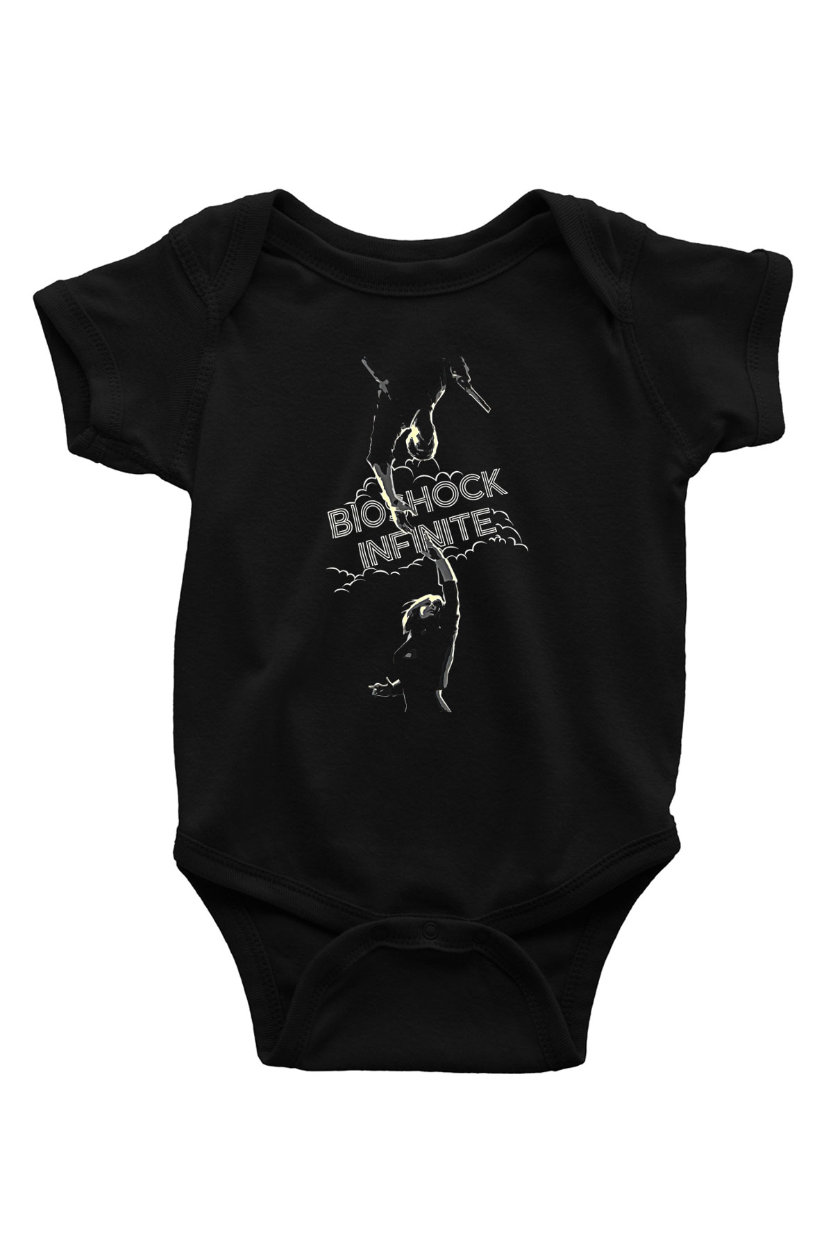 Bioshock James Baskılı Unisex Siyah Bebek Body - Zıbın