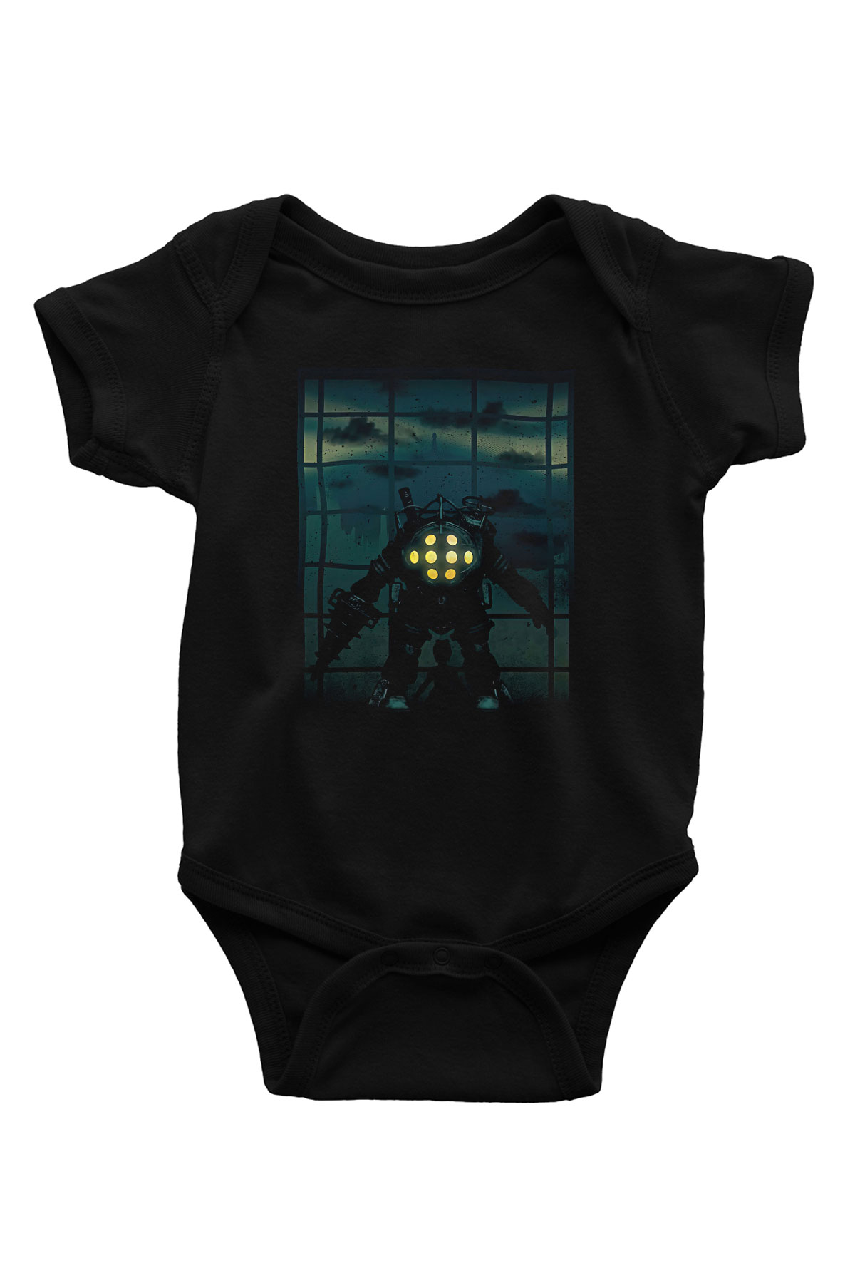 Bioshock James Baskılı Unisex Siyah Bebek Body - Zıbın