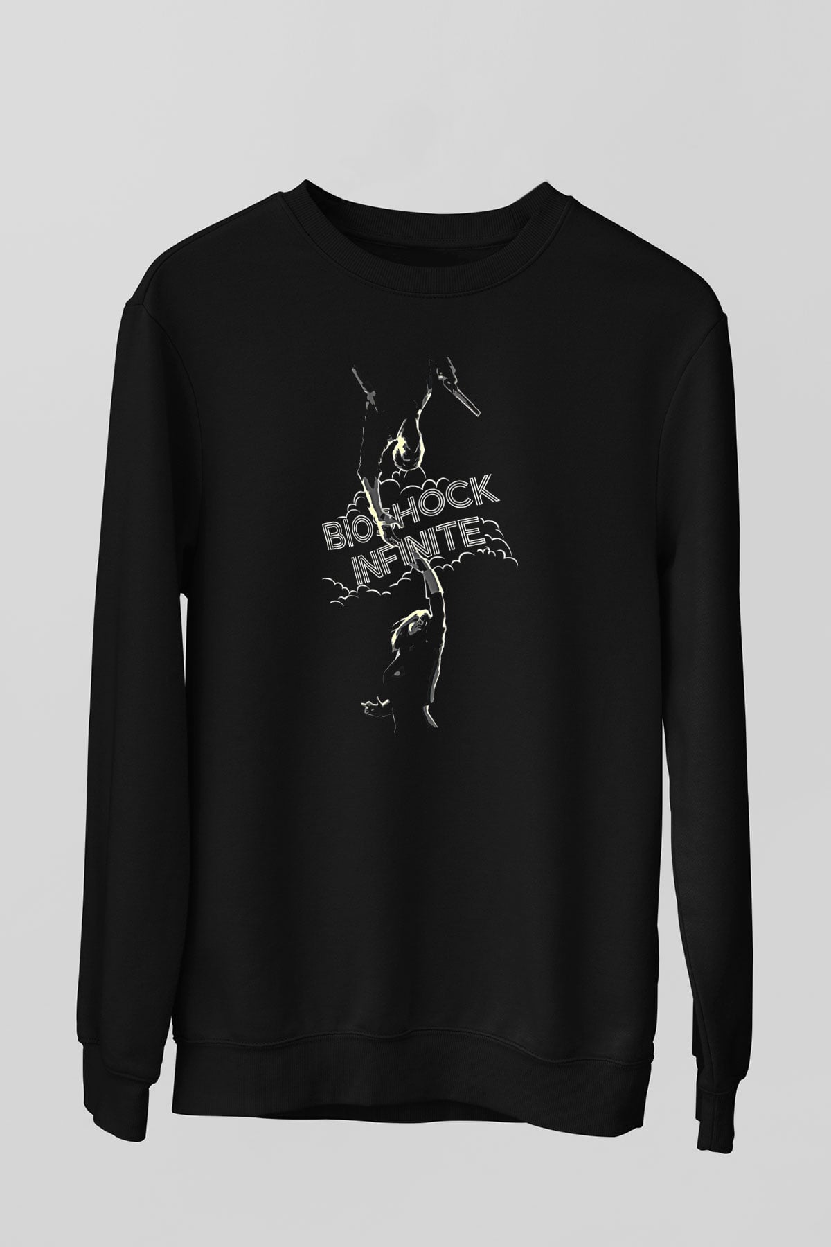 Bioshock James Baskılı Unisex Siyah Sweatshirt