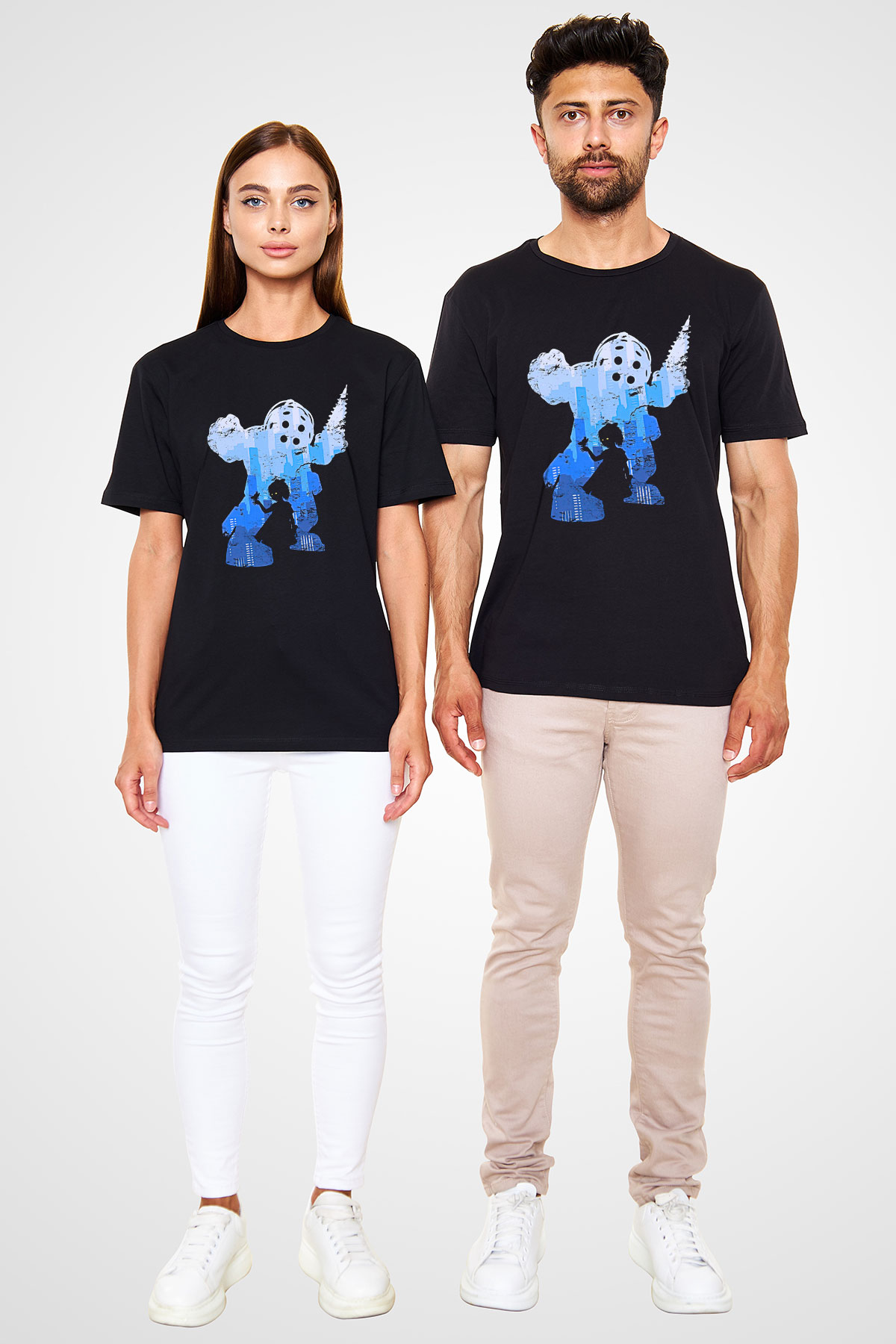 Bioshock James Baskılı Unisex Siyah Tişört - Tshirt