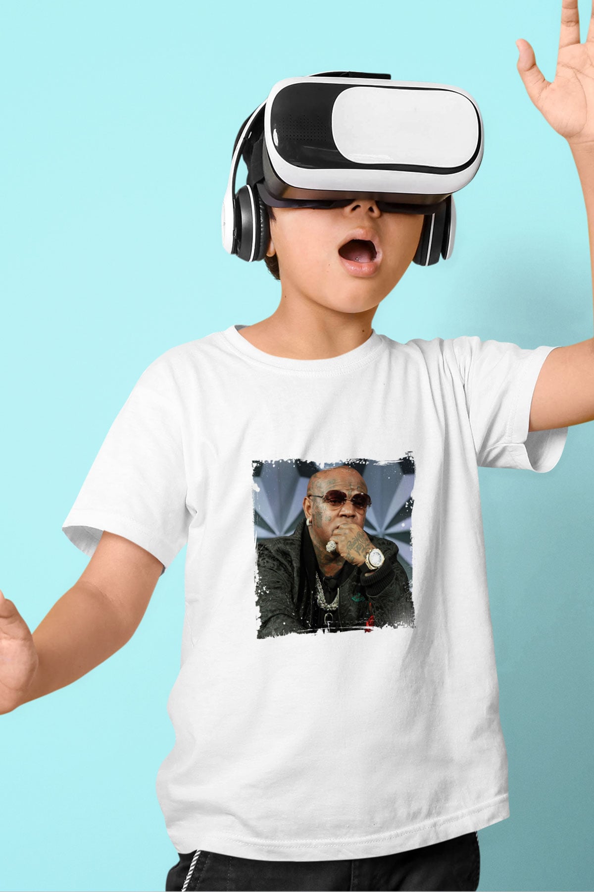 Birdman Baskılı Unisex Beyaz Çocuk Tişört