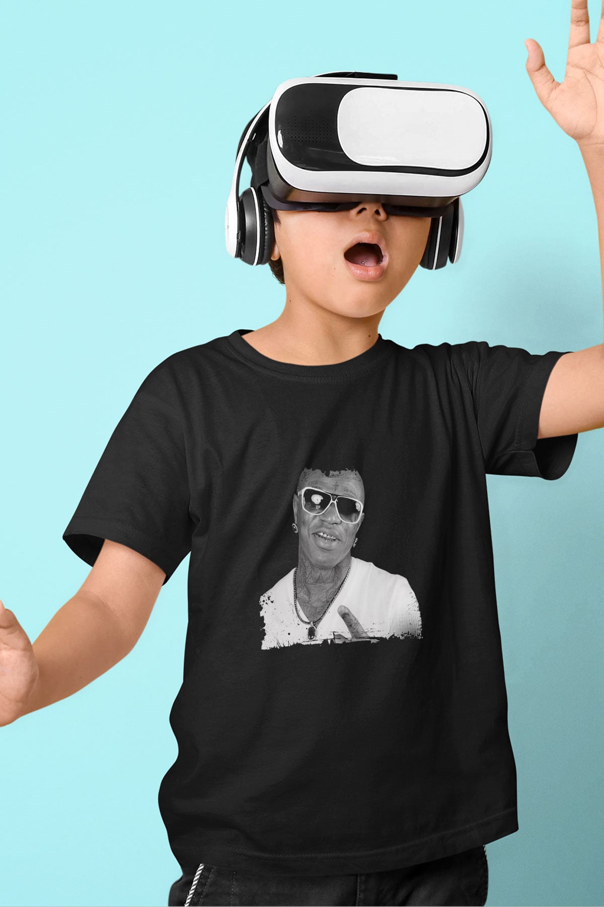 Birdman Baskılı Unisex Siyah Çocuk Tişört