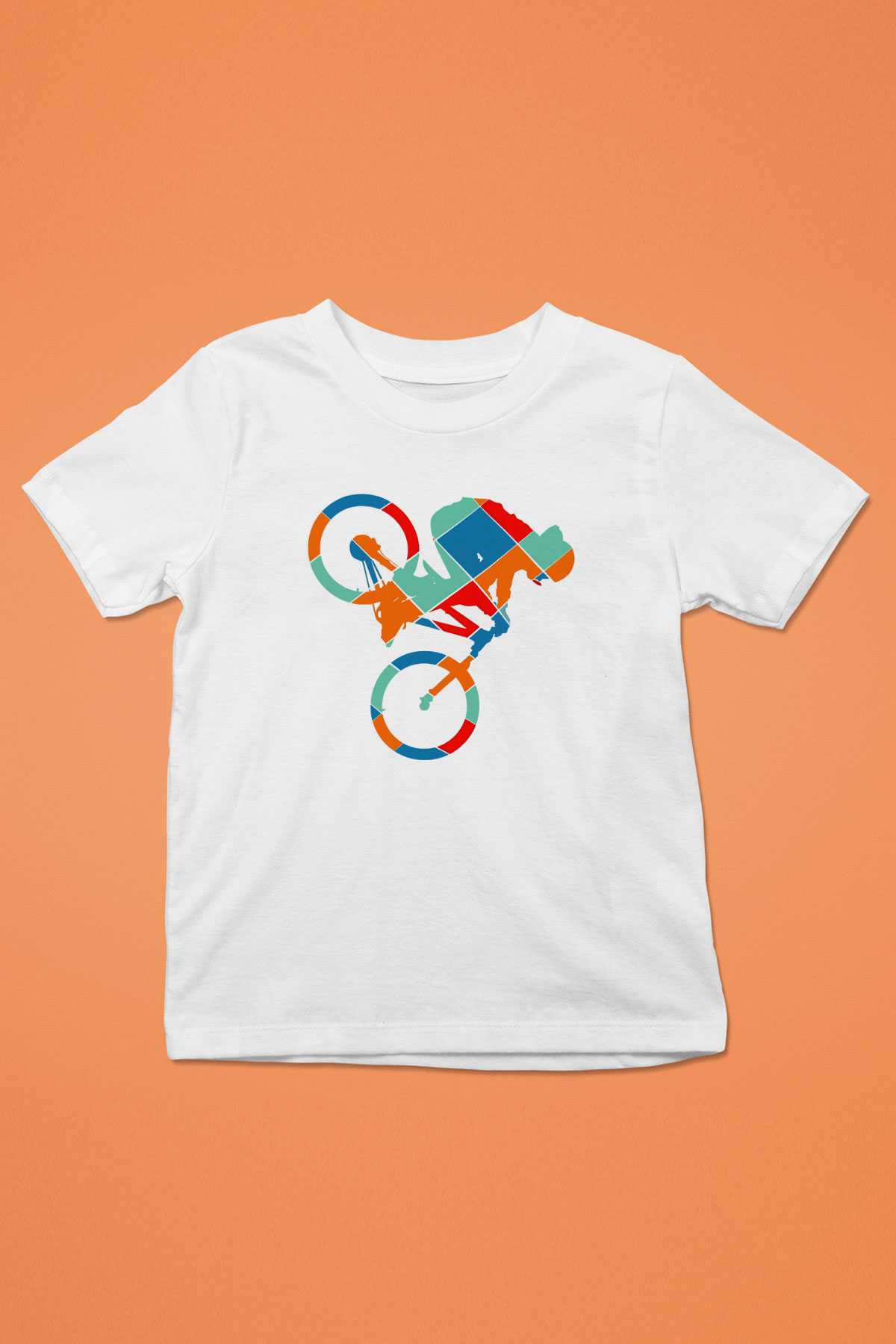 Bisiklet Beyaz Unisex Çocuk Tişört