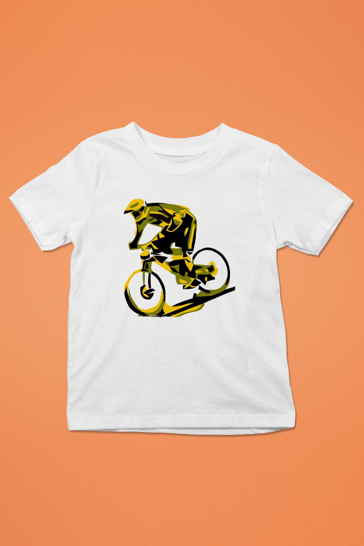 Bisiklet Beyaz Unisex Çocuk Tişört